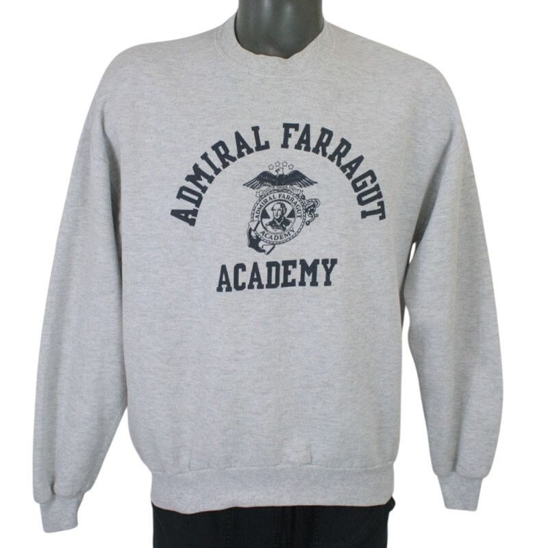 Jerzees × Vintage Vintage Russell Athletic Jerzees Sweatshirt Admiral Farragut Size US XL / EU 56 / 4 - 1 Thumbnail