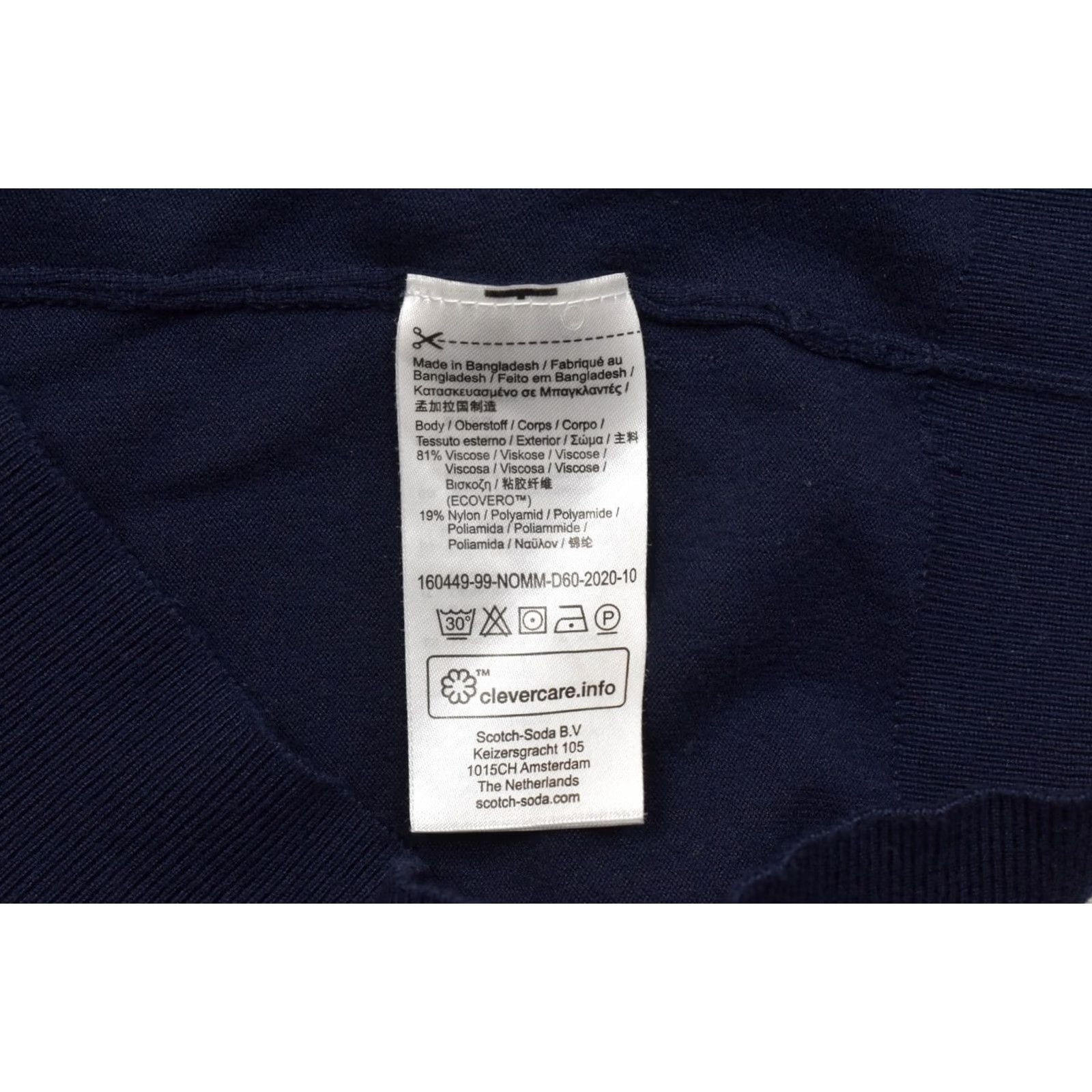 Scotch & Soda Scotch & Soda Amsterdam Couture Navy Blue Crewneck Sweater XXL Viscose Blend Regular Mens Pullover Knit Giftwear Size US XXL / EU 58 / 5 - 7 Thumbnail