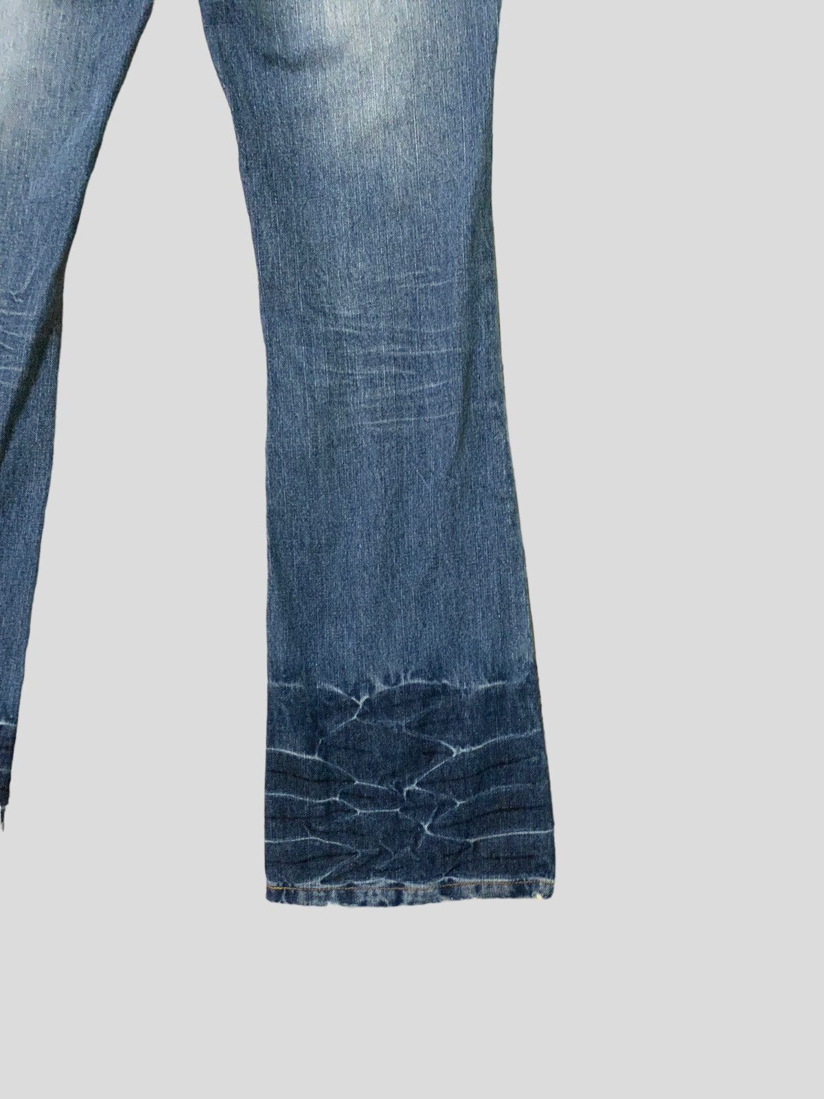Hysteric Glamour Flare Lowbox Muddy Wash Claw Marks Boot Cut Denim Size US 32 / EU 48 - 13 Thumbnail