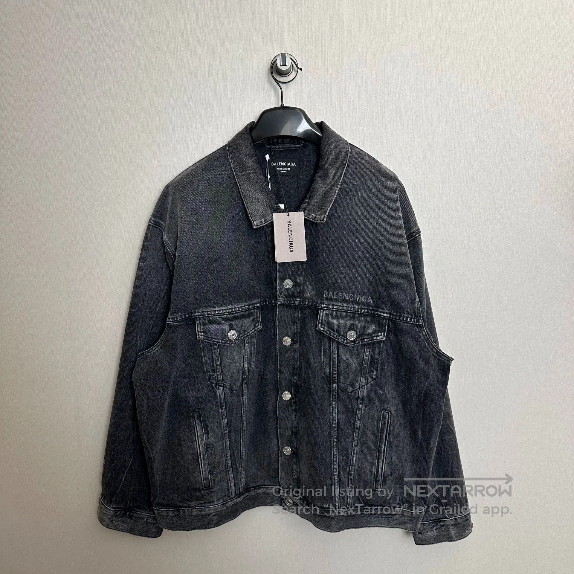 Balenciaga Smiley Denim Jacket in Excellent Condition.