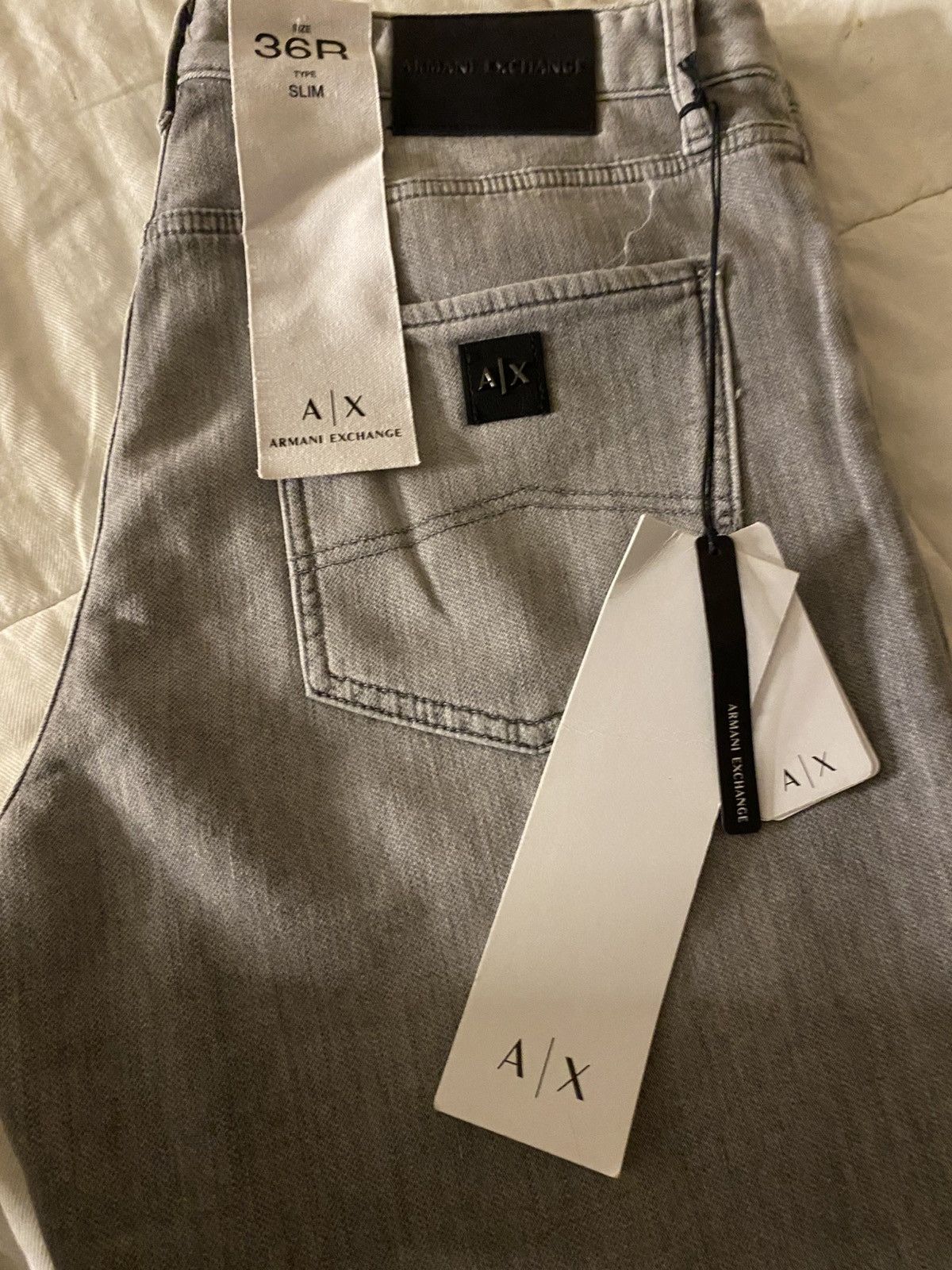 Armani Exchange A|X Armani Exchange Men's Grey denim Size US 36 / EU 52 - 1 Thumbnail