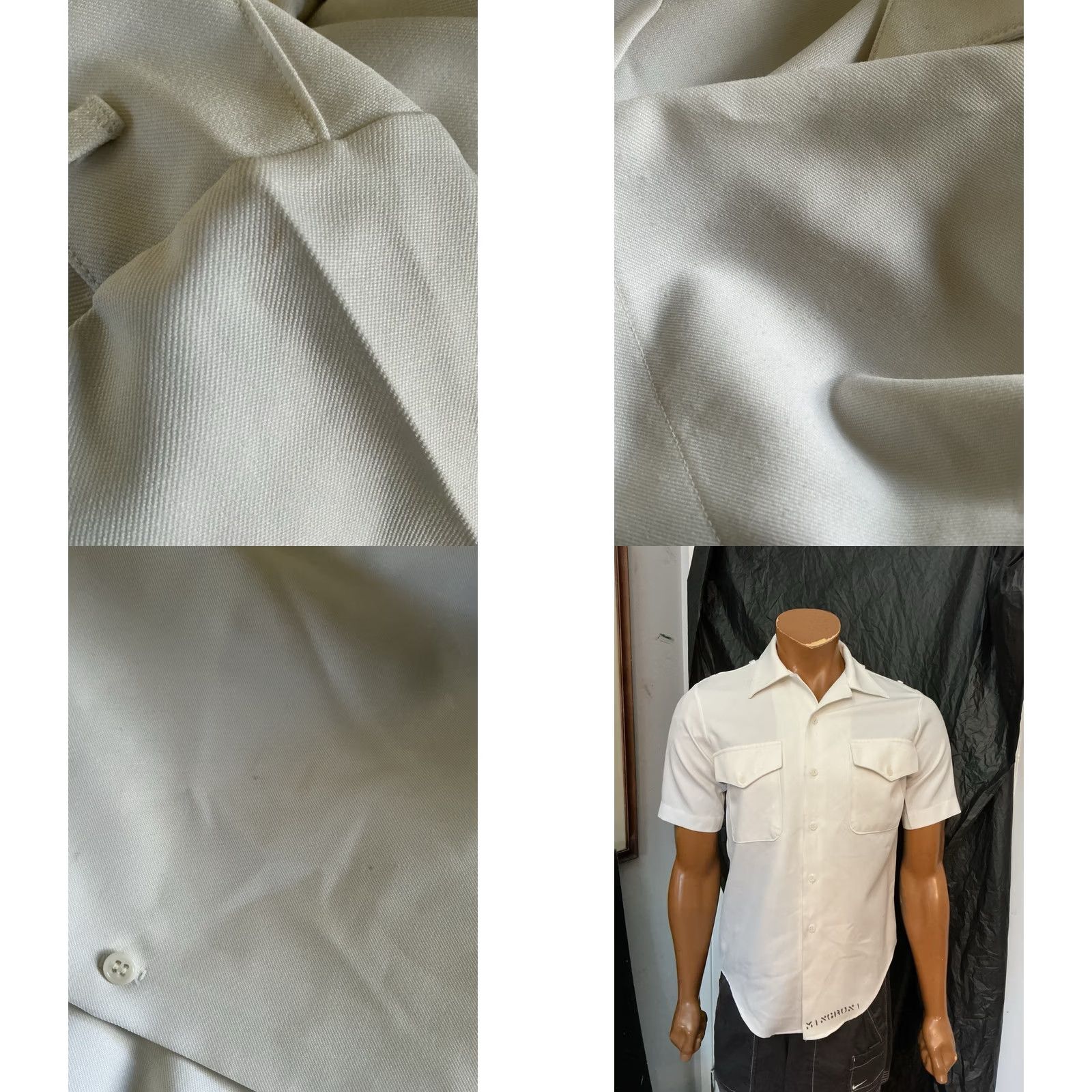 Vintage VINTAGE Sea Eagle USN White S/S Button Front Shirt Sz S 1960s Mens Size US S / EU 44-46 / 1 - 8 Thumbnail