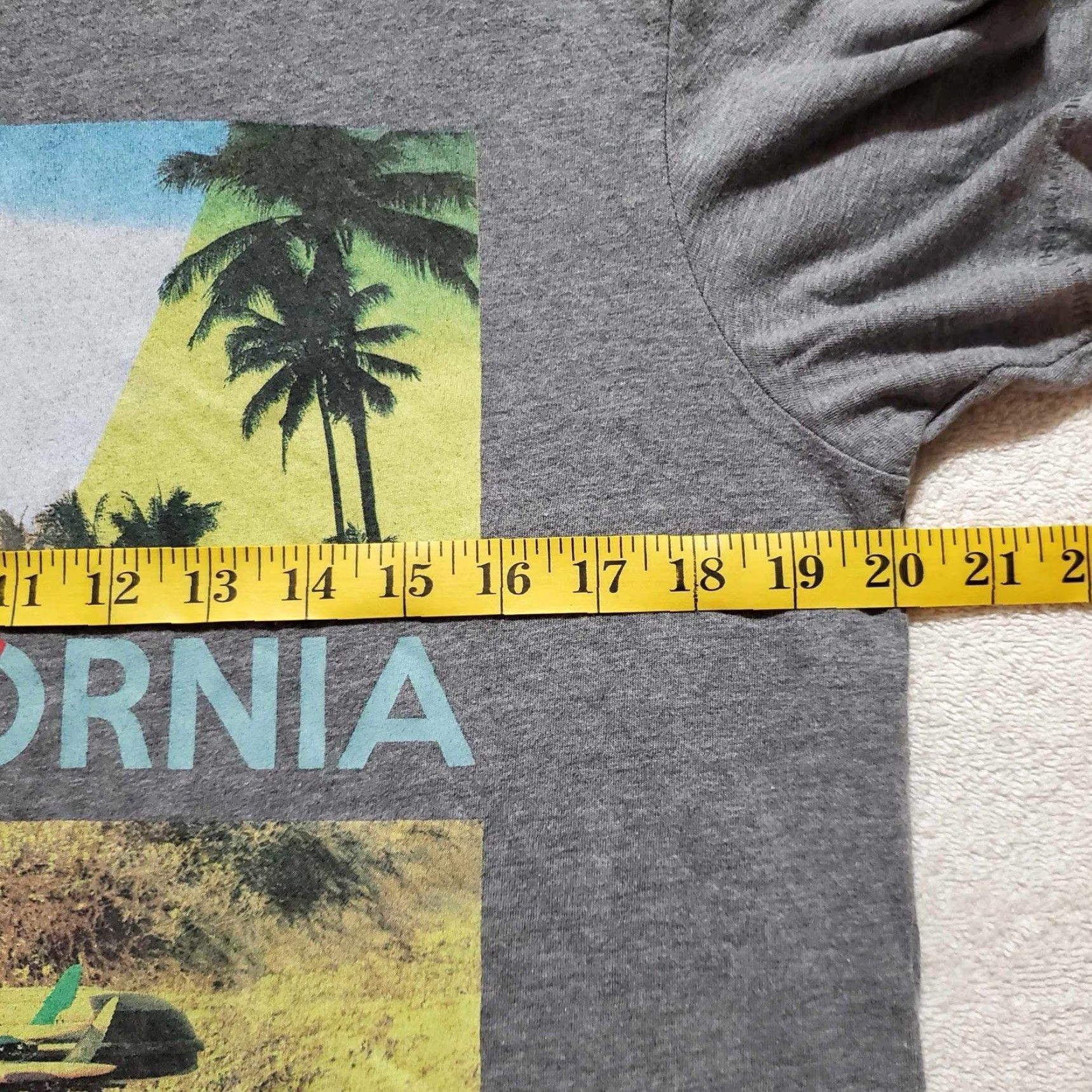 Aeropostale Aeropostale Mens T Shirt Surf California Heathered Grey M Size US M / EU 48-50 / 2 - 4 Thumbnail