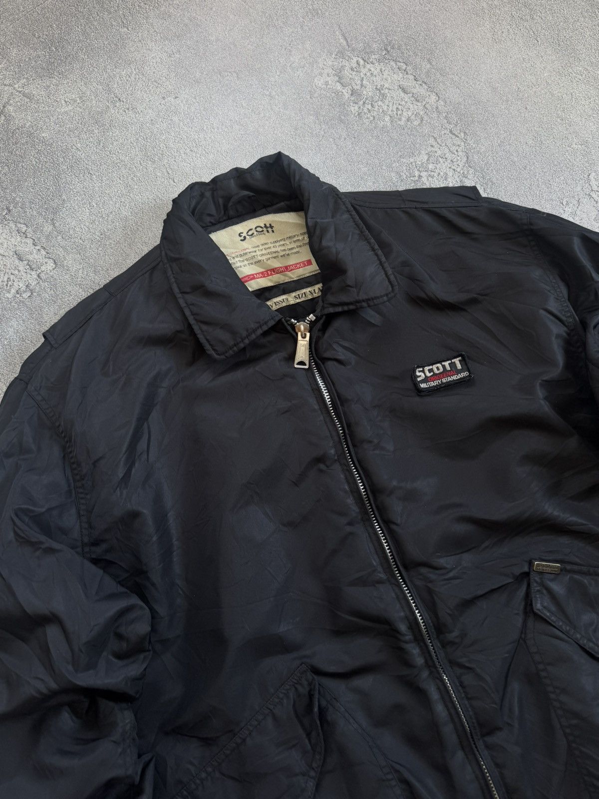 Schott Scott XL/size MA-2 M2 Military Flight pilot bomber jacket Size US XL / EU 56 / 4 - 2 Thumbnail