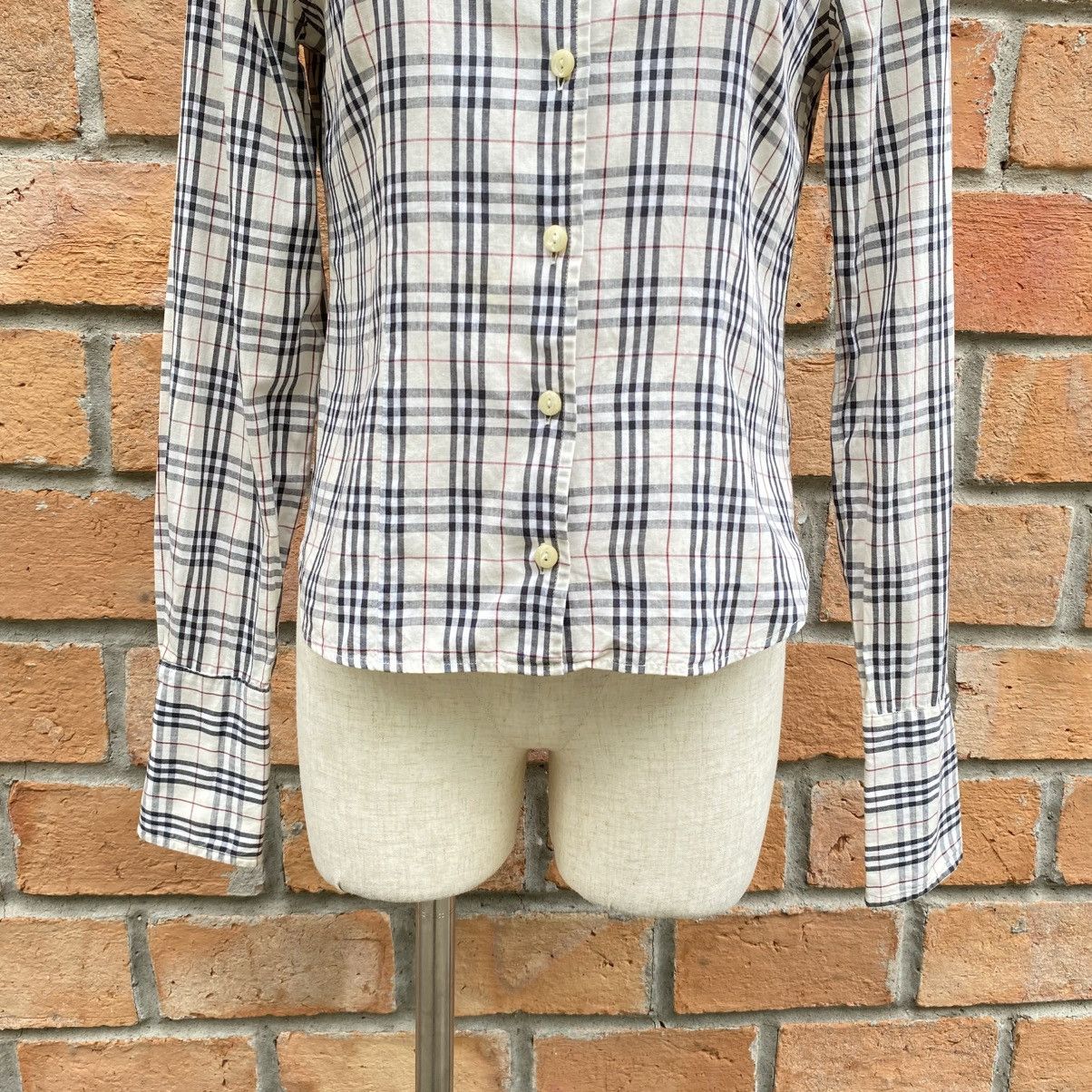 Burberry Burberry White Soft Novacheck Shirt Size S / US 4 / IT 40 - 6 Thumbnail
