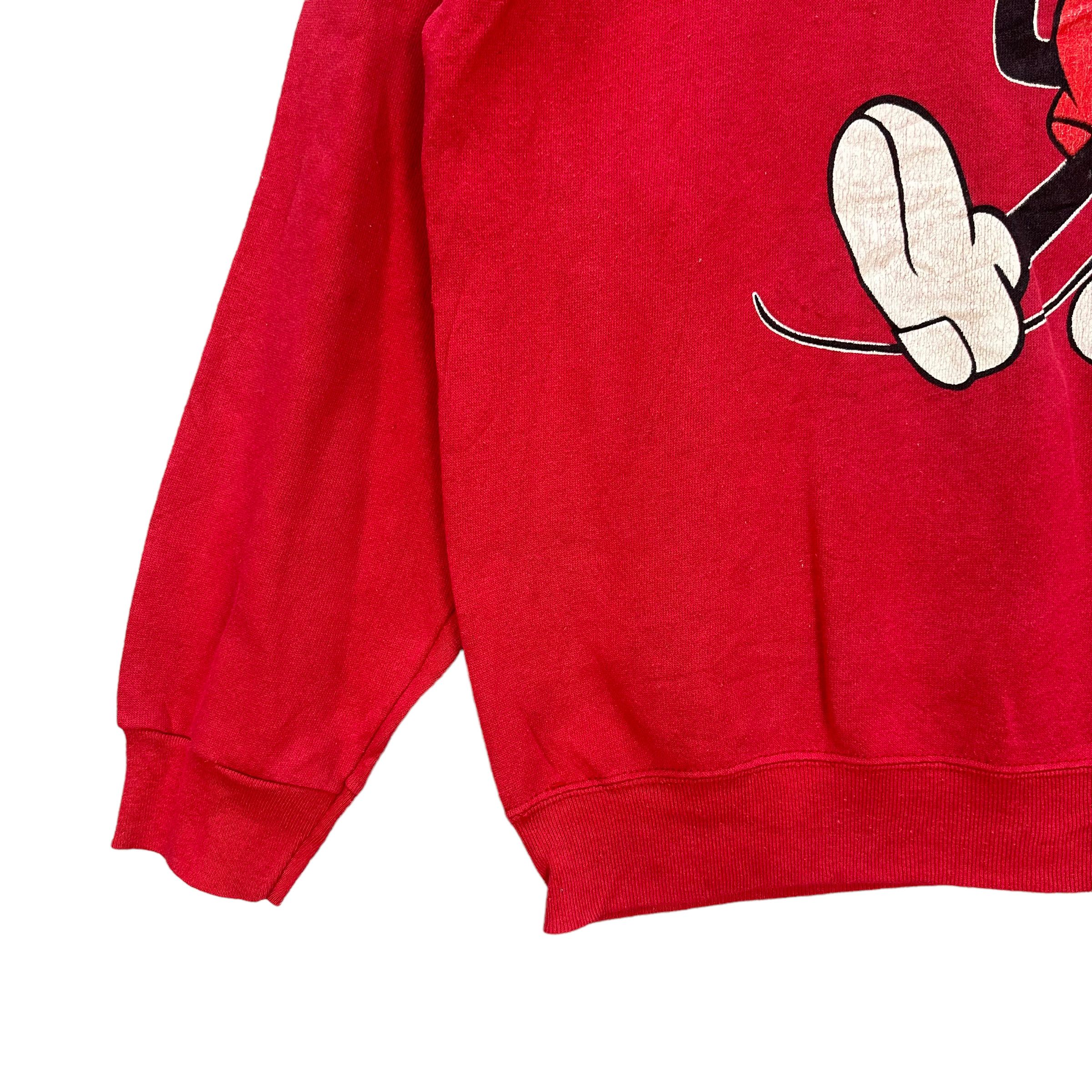 Mickey Mouse VINTAGE MICKEY MOUSE MIRROR PRINT RED SWEATSHIRTS #8049-198 Size US L / EU 52-54 / 3 - 6 Thumbnail