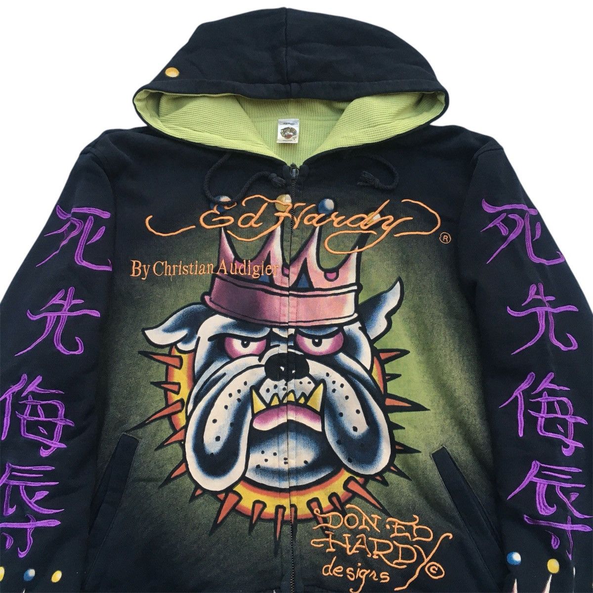 Christian Audigier × Designer × Ed Hardy Rare Ed Hardy Zip Hoodie ‘Death Or Glory’ Size US S / EU 44-46 / 1 - 4 Thumbnail