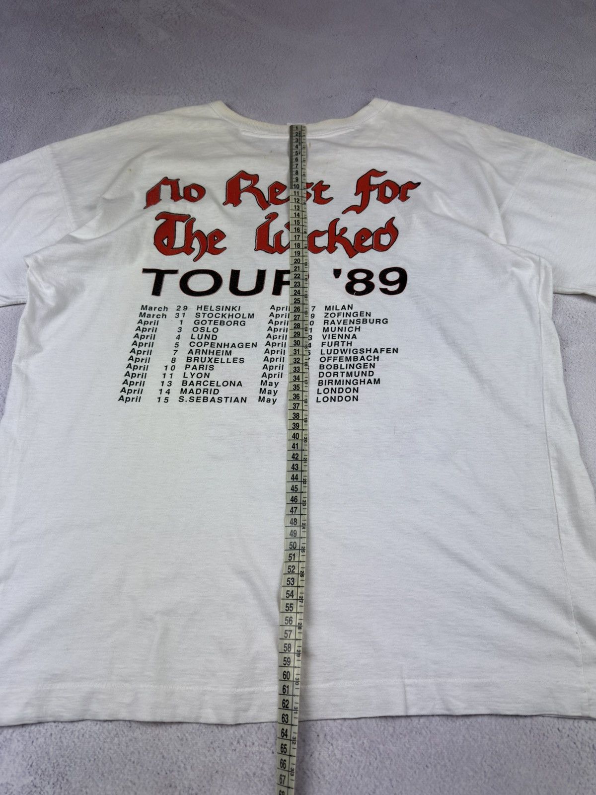 Ozzy Osbourne Rare! Vintage 1988 Ozzy Osbourne No Rest For The Wicked Band Size US M / EU 48-50 / 2 - 17 Thumbnail