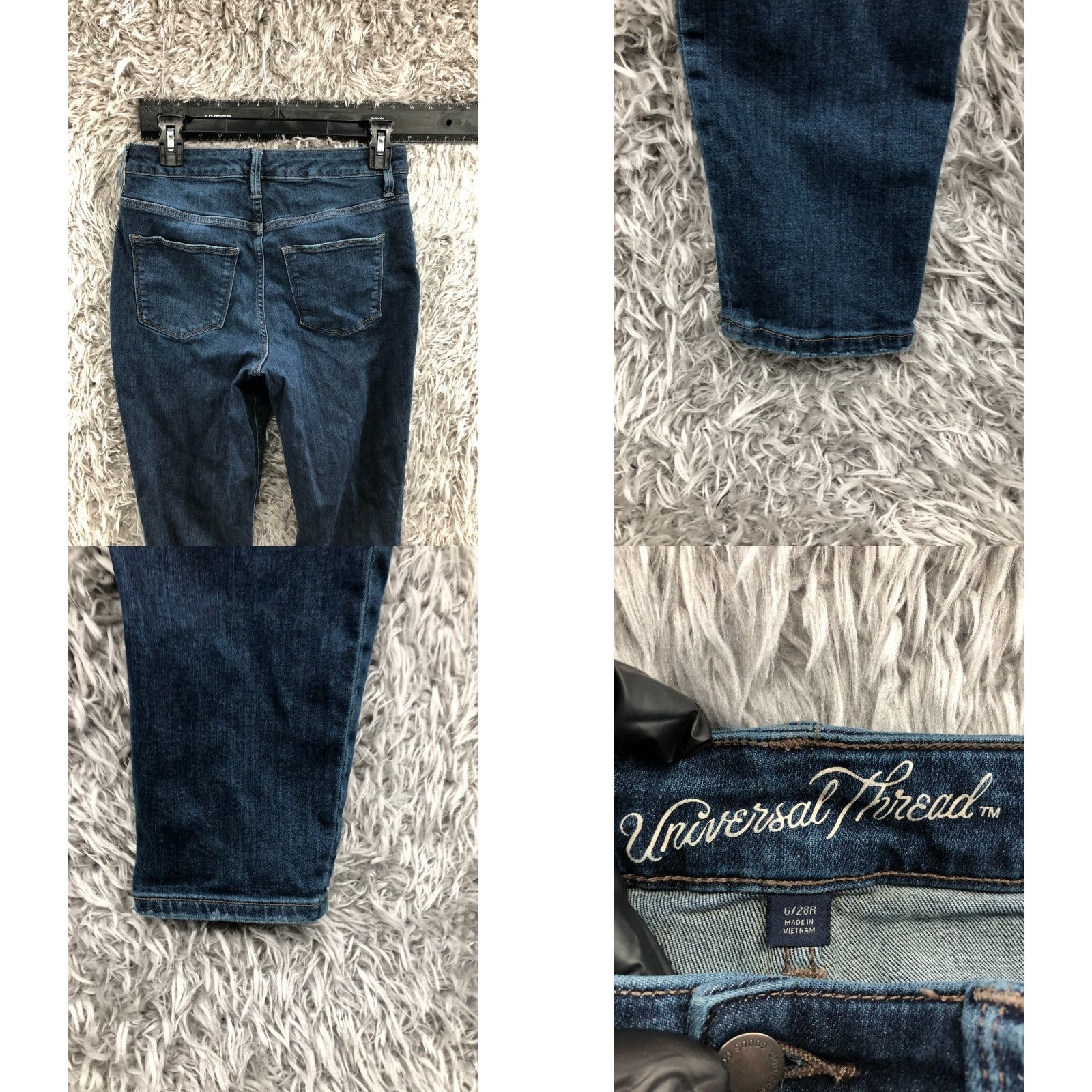 Express Express High Rise Skinny Jeans Womens Size 6 Medium Wash Blue Denim 5-Pocket Classic Modern Size 28" / US 6 / IT 42 - 8 Thumbnail