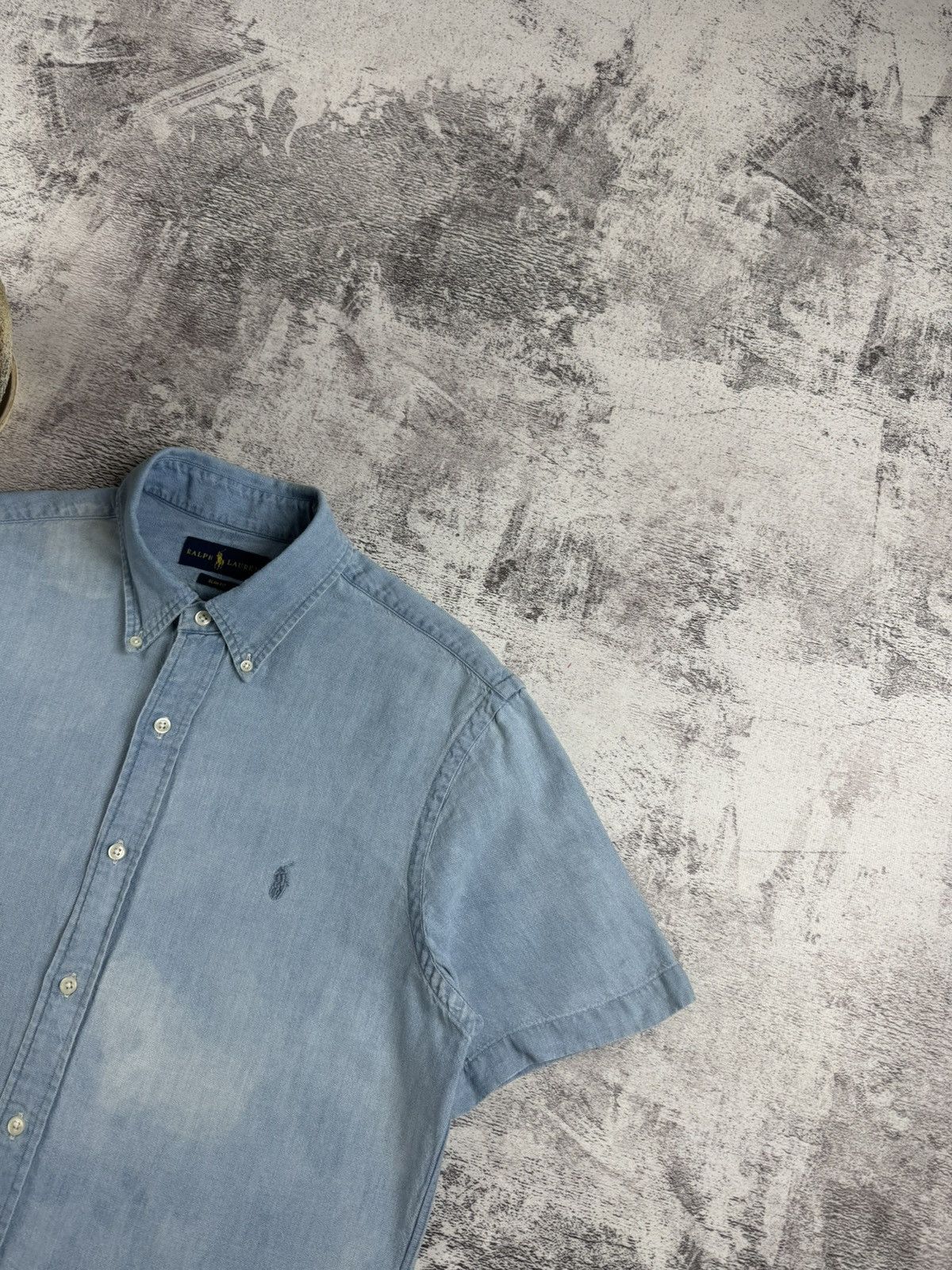 Polo Ralph Lauren Polo Ralph Lauren Denim Jeans Blank Button Shirt T Shirt Size US L / EU 52-54 / 3 - 7 Thumbnail