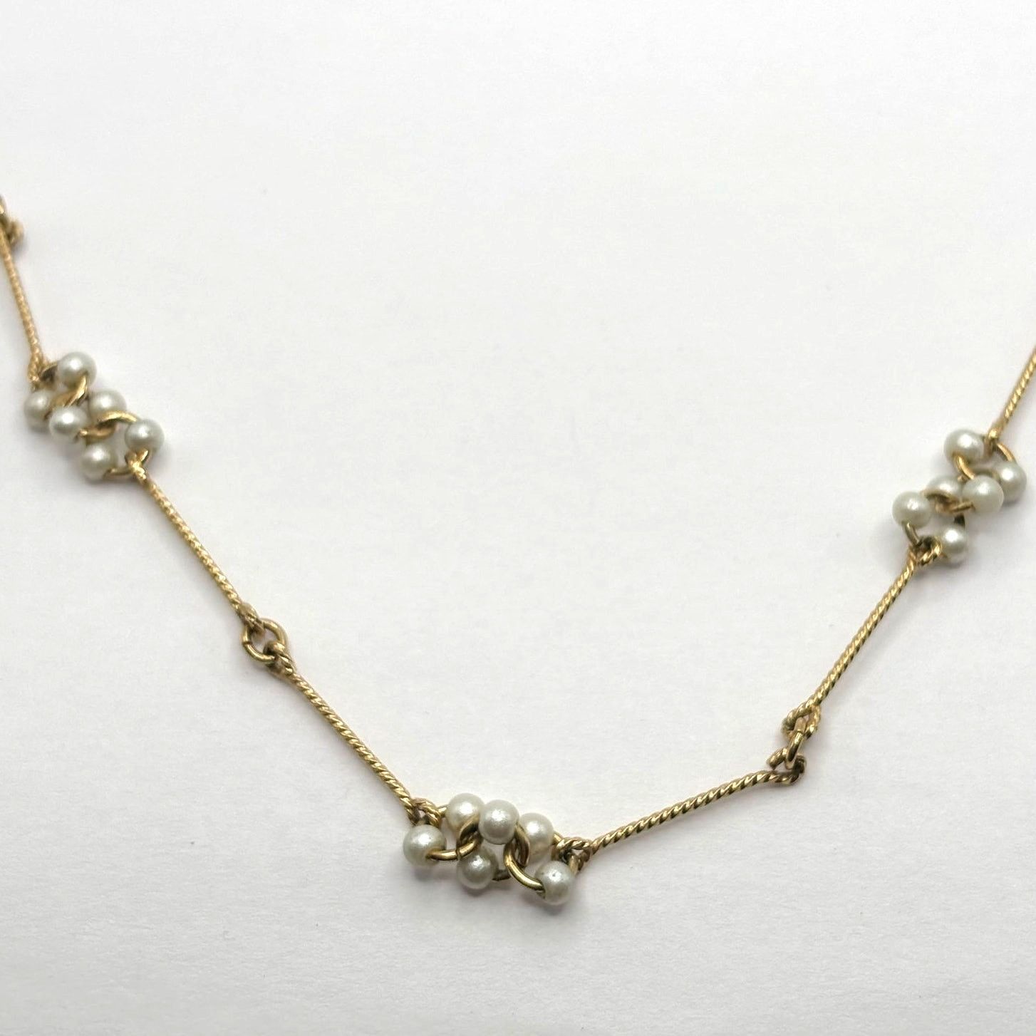Other Vintage Gold Pearl Necklace Size ONE SIZE - 2 Thumbnail