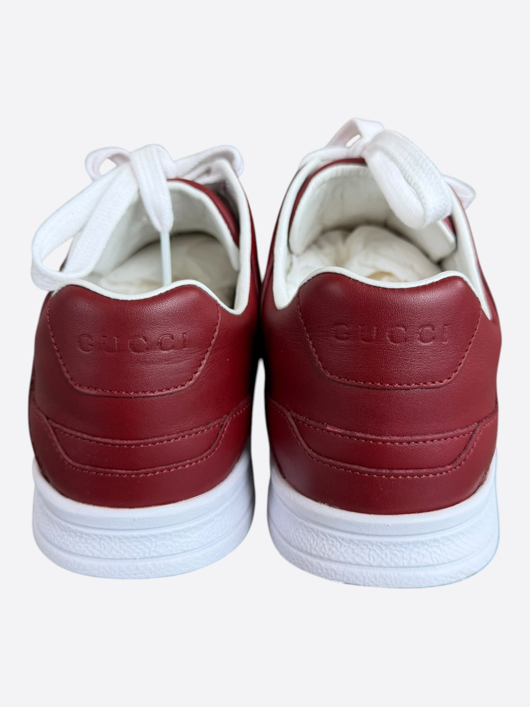 Gucci Gucci Red & White Interlocking GG Women's Sneakers Size US 6 / IT 36 - 4 Thumbnail