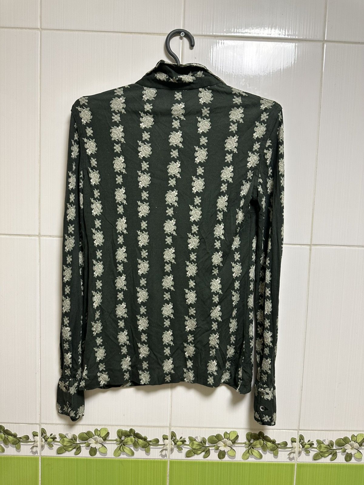 Celine × Vintage Vintage 70's Celine Pure Silk Monogram Logo Blouse Shirt Size M / US 6-8 / IT 42-44 - 6 Thumbnail