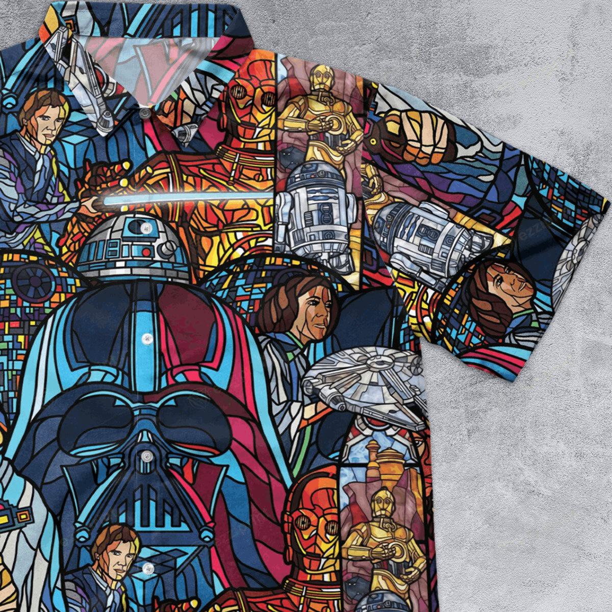 Designer × The Unbranded Brand Star Wars Stained Glass Button Down Shirt Size US L / EU 52-54 / 3 - 1 Thumbnail