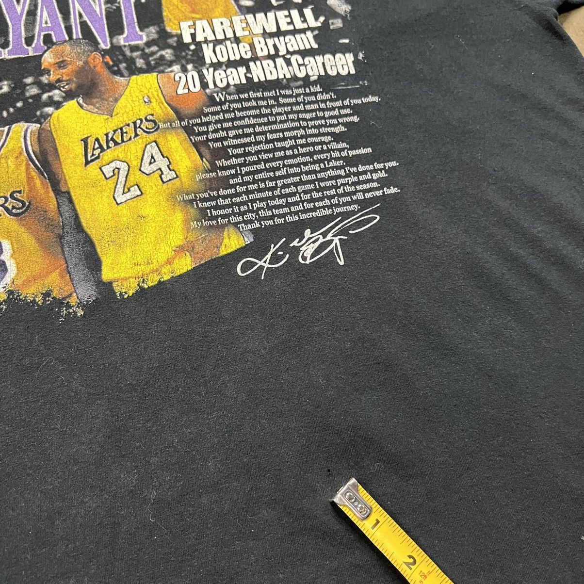 NBA × Vintage Vintage Kobe Bryant Farewell Retirement Lakers NBA T shirt Size US XXL / EU 58 / 5 - 4 Thumbnail