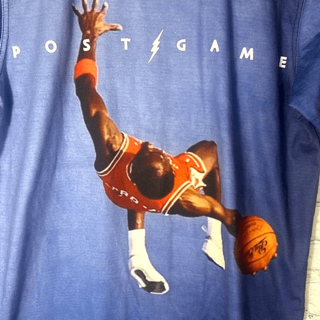 Jordan Brand VINTAGE Post Game Shirt Men S Blue Michael Jordan Dunk All Over Print Small Size US S / EU 44-46 / 1 - 3 Thumbnail