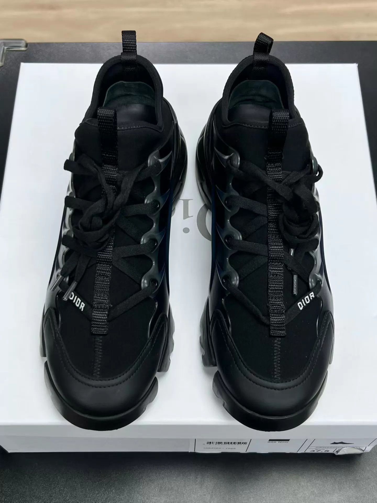 Dior DIOR D-Connect Black Low-Top 37.5 (Original Box) Size US 7 / IT 37 - 3 Thumbnail