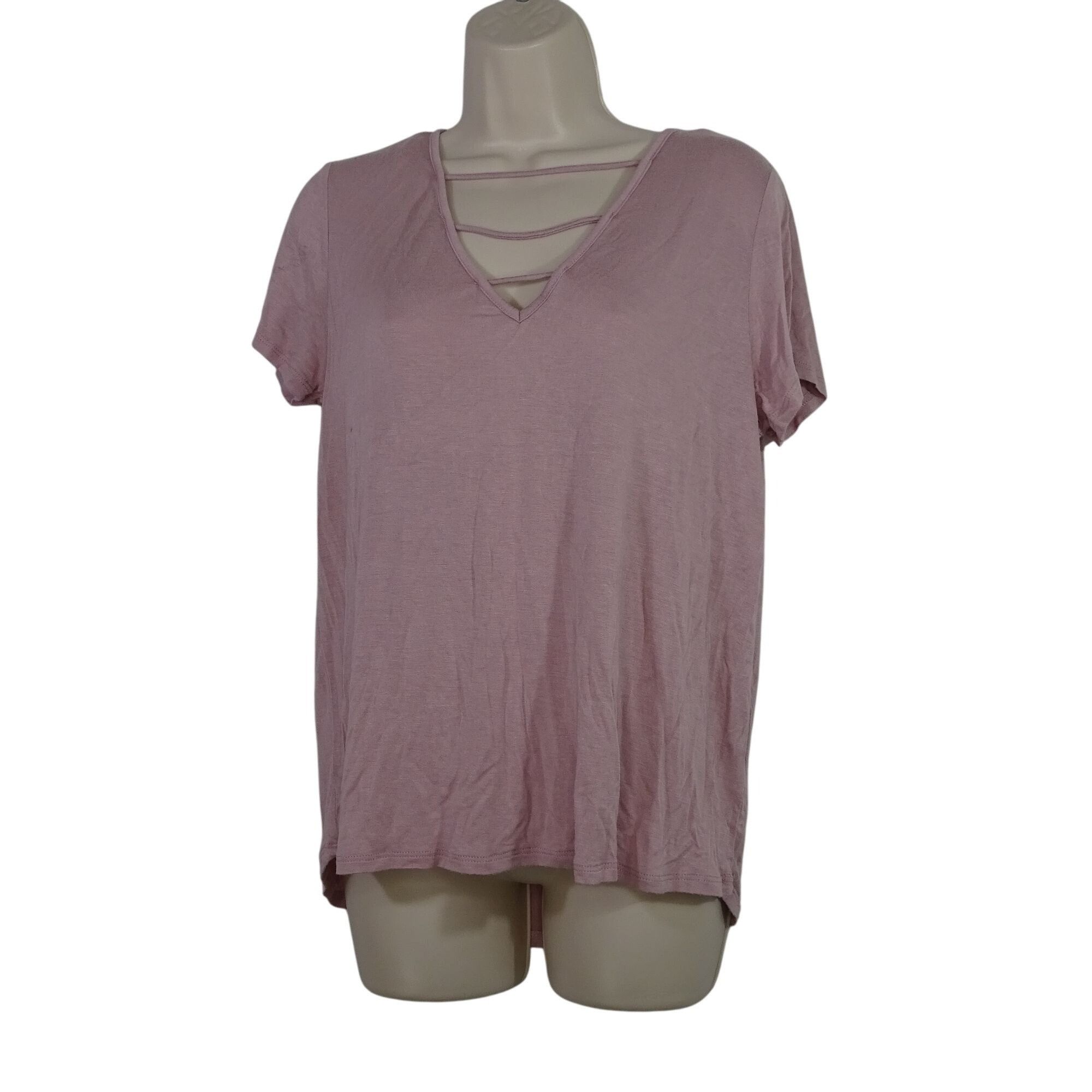 Other Charlotte Russe Pink Strappy Short Sleeve T-Shirt Size L Size L / US 10 / IT 46 - 1 Thumbnail