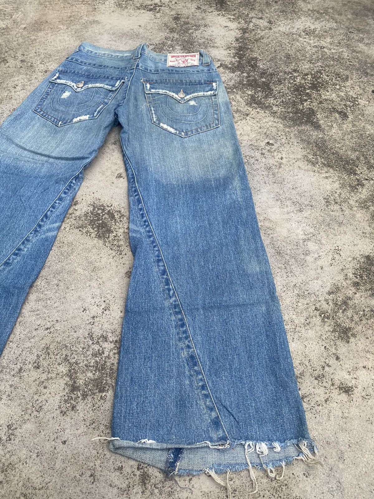 If Six Was Nine × True Religion Flare Jeans True Religion Distressed Bootcut Size US 31 - 14 Thumbnail