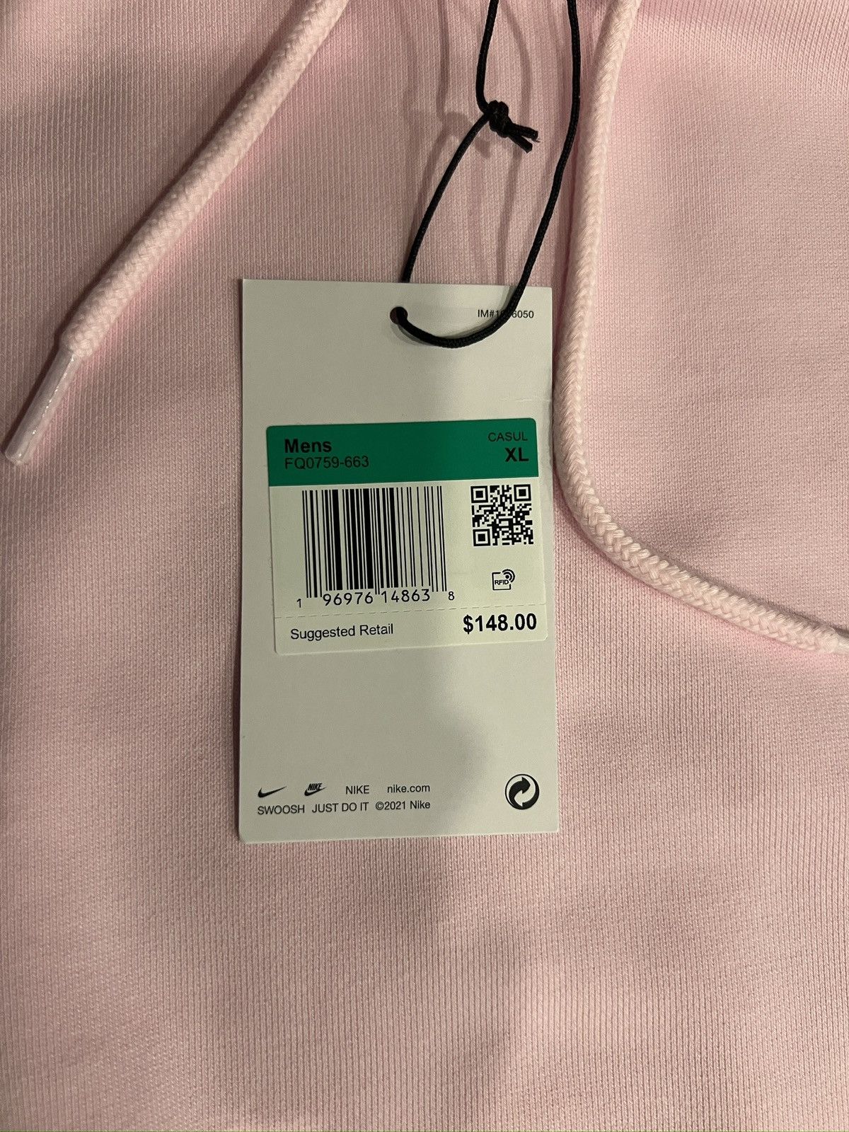 Nike × Supreme Supreme Nike Hooded Sweatshirt Light Pink Size US XL / EU 56 / 4 - 9 Thumbnail