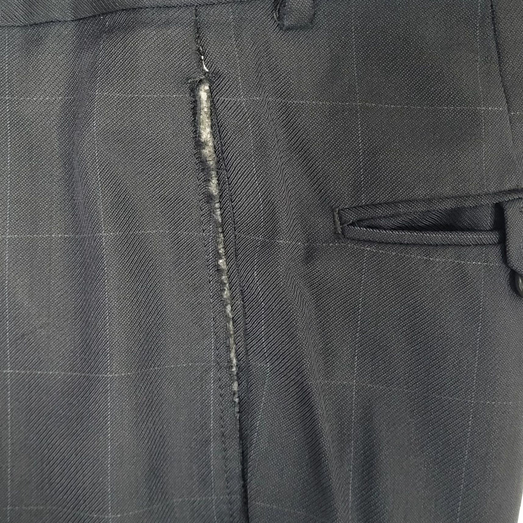 Cremieux Daniel Cremieux Navy Check 100% Wool Suit Full Set Jacket 44R Pants 37x29 USA Size 44R - 7 Thumbnail