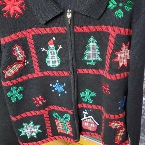 Vintage Northcrest Holiday Lodge Embroidered Embellished Collared Fu Size M / US 6-8 / IT 42-44 - 6 Thumbnail