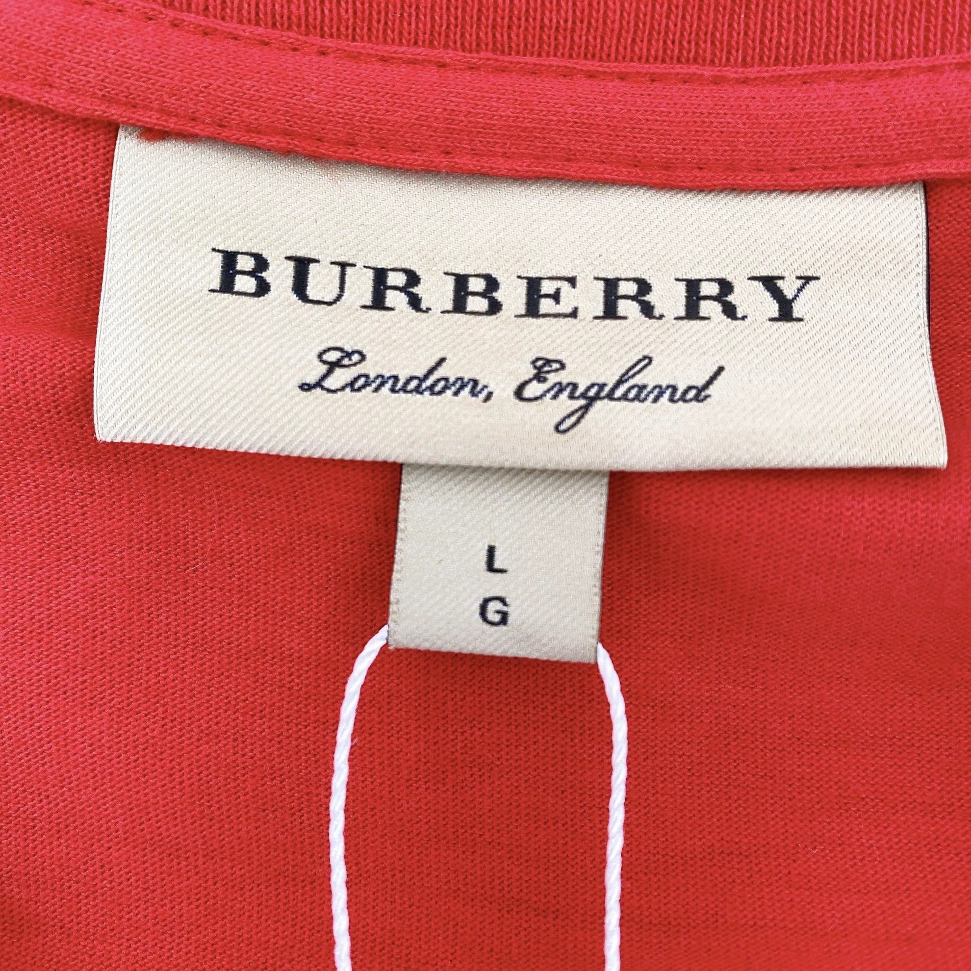 Burberry Burberry Logo Red T-Shirt L 7897 Size US L / EU 52-54 / 3 - 7 Thumbnail