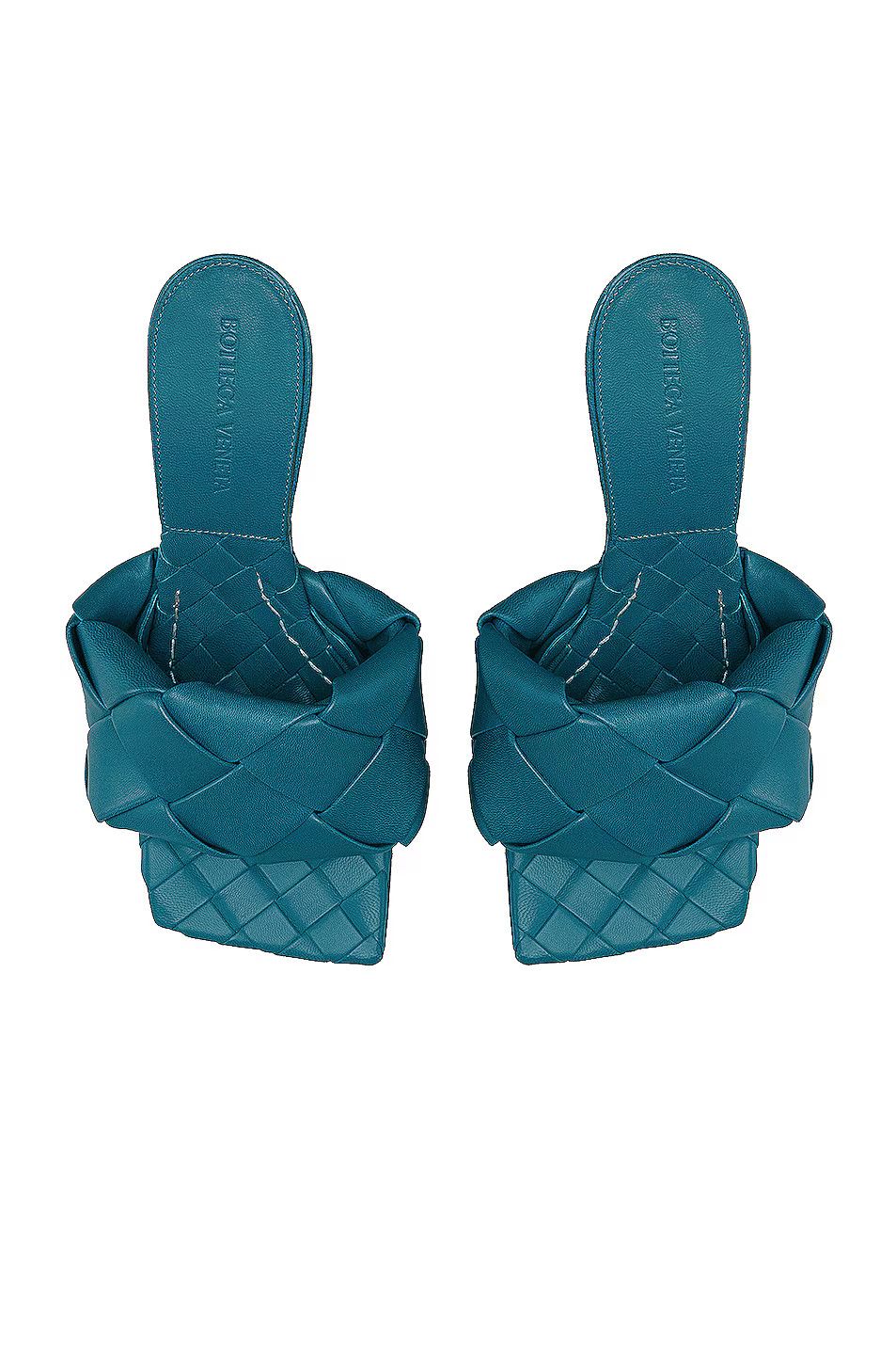 Bottega Veneta o1n1vont1124 Lido Sandals Mules in Vintage Blue Size US 5 / IT 35 - 4 Thumbnail