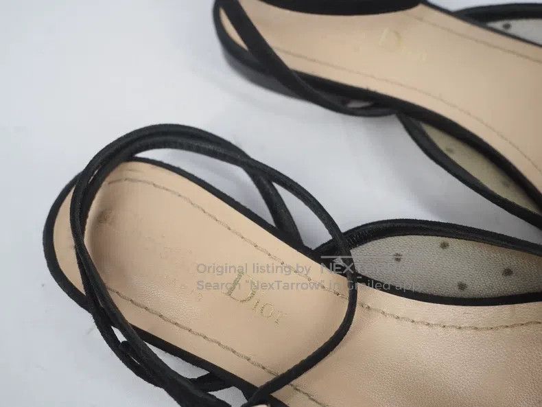 Dior Dior Polka Dot Cutout Pointed Flat Shoes Size 39 Size US 8.5 / IT 38.5 - 3 Thumbnail