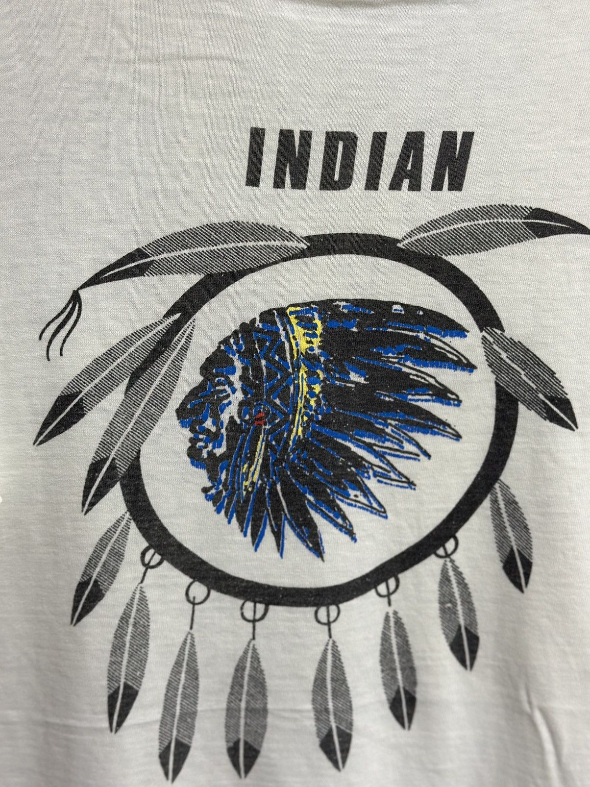 Vintage Thrashed Vintage Indian Motorcycle Tee Size US L / EU 52-54 / 3 - 2 Thumbnail