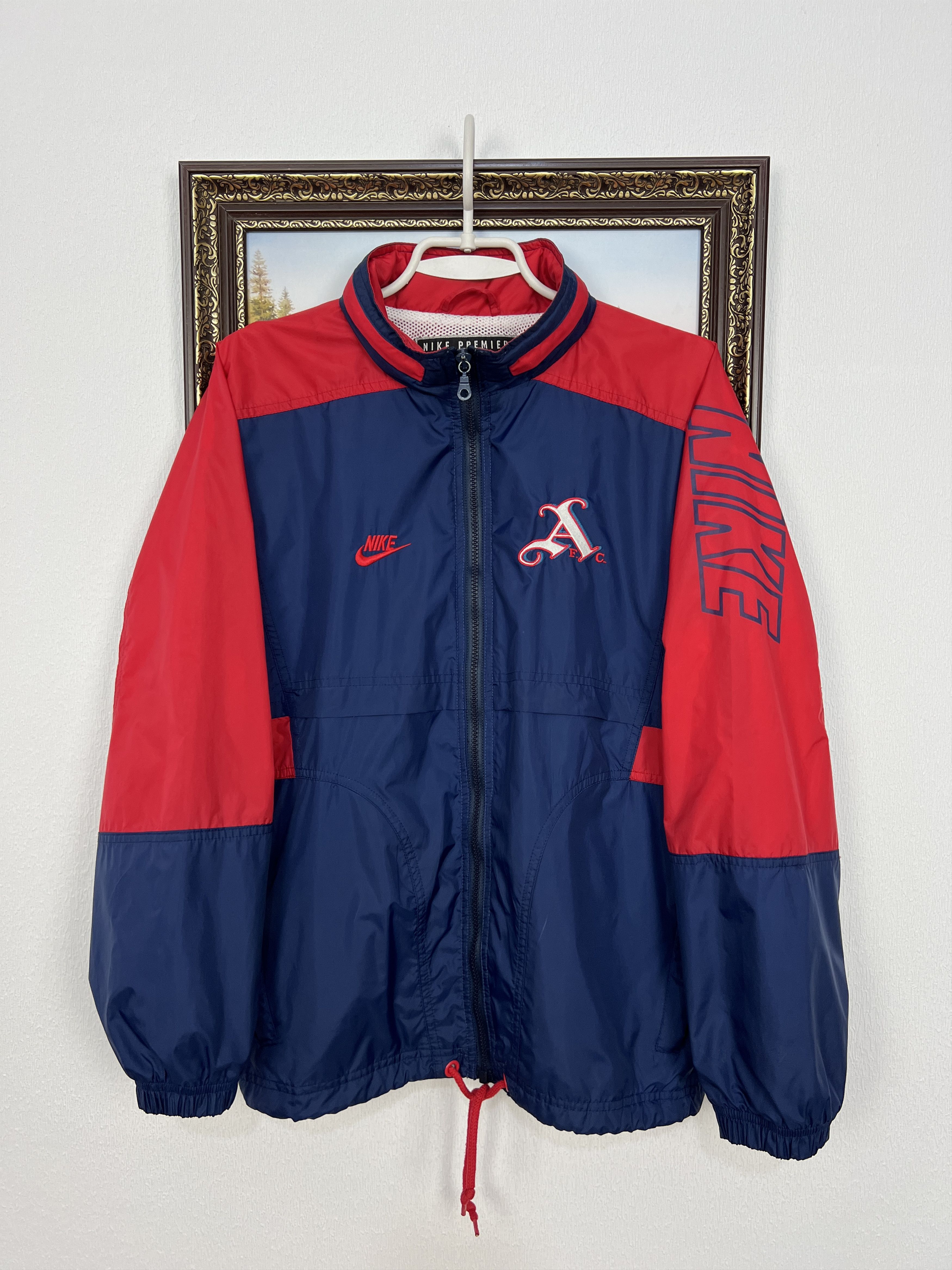 【USED】 arsenal jacket nike y2k Arsenal Y2K Nike Maroon Quarter Zip Jacket | Vintage Soccer