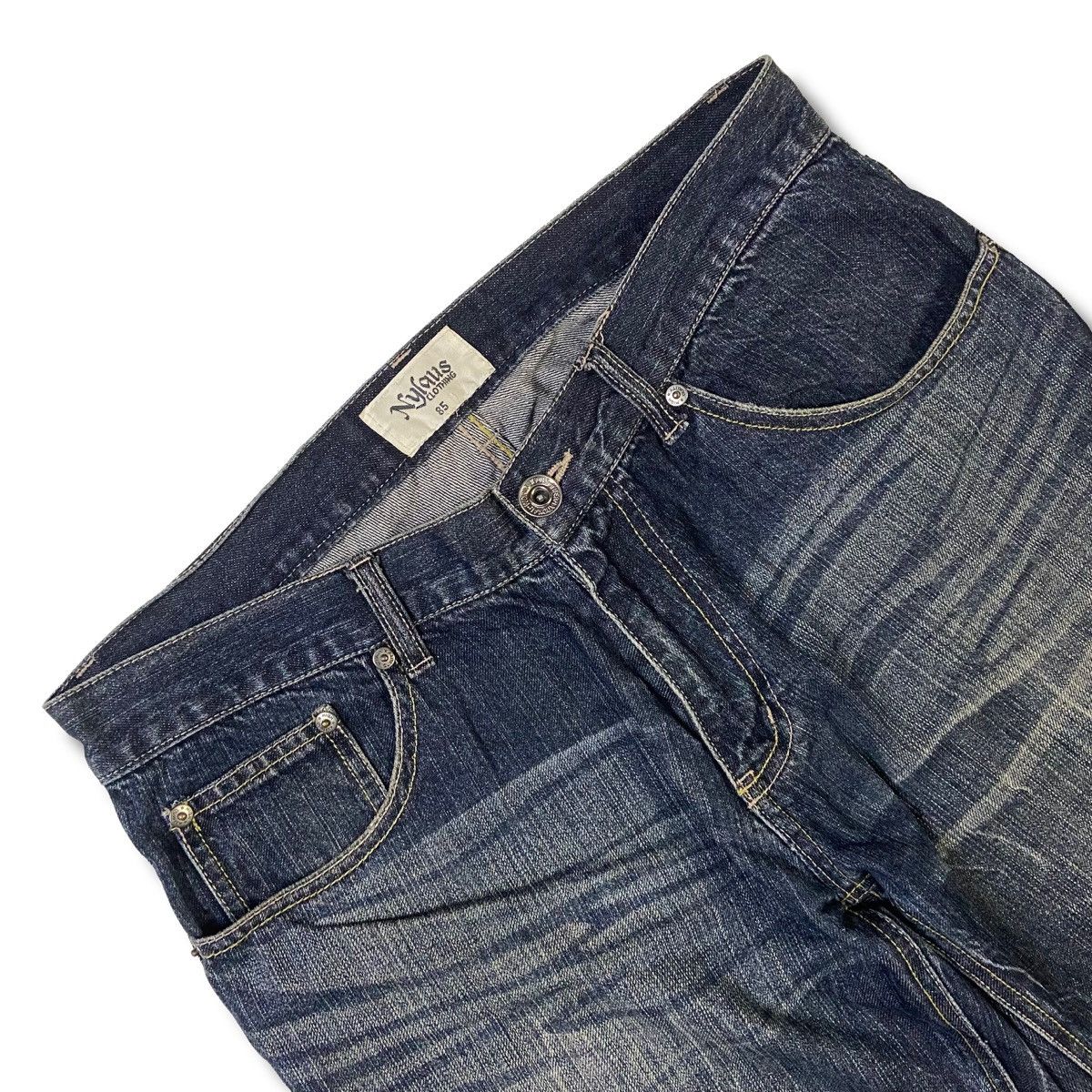 Japanese Brand JORTS 🔥 Nylaus Y2K Style Denim Short Pants Size US 30 / EU 46 - 2 Thumbnail