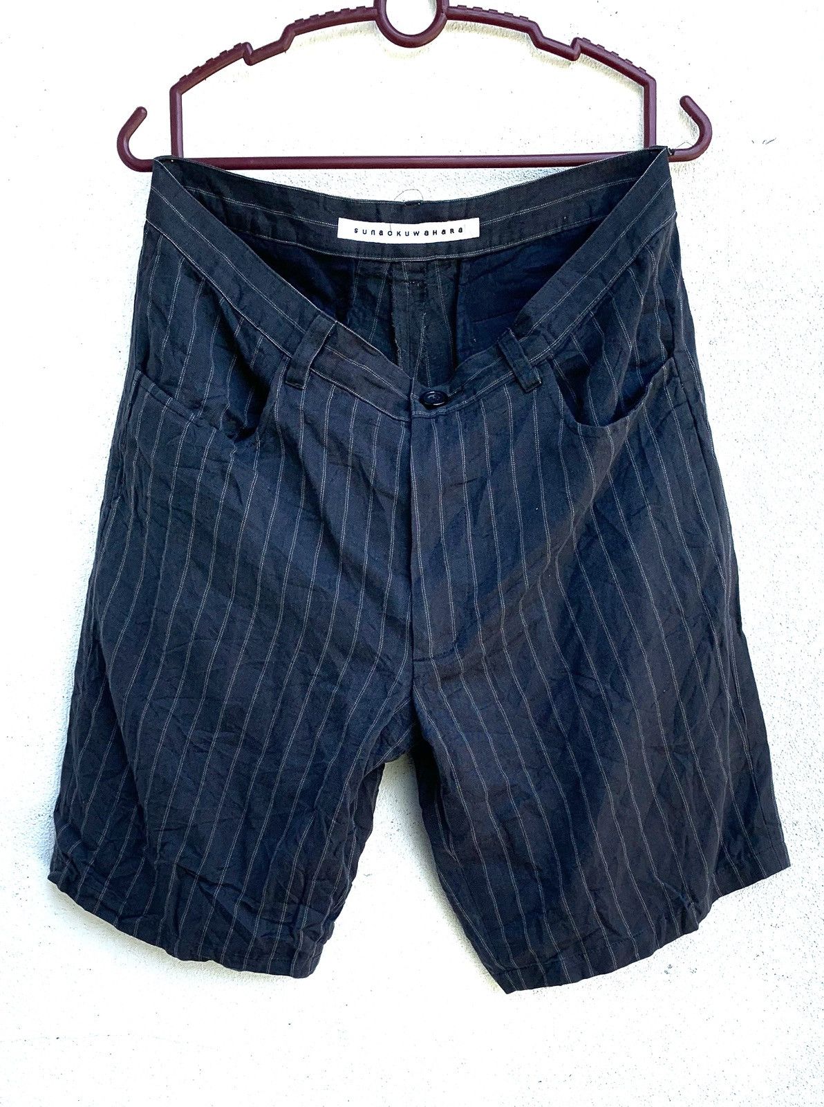 Issey Miyake Vintage SUNAOKUWAHARA Stripes Short Pants Size 29" - 2 Thumbnail