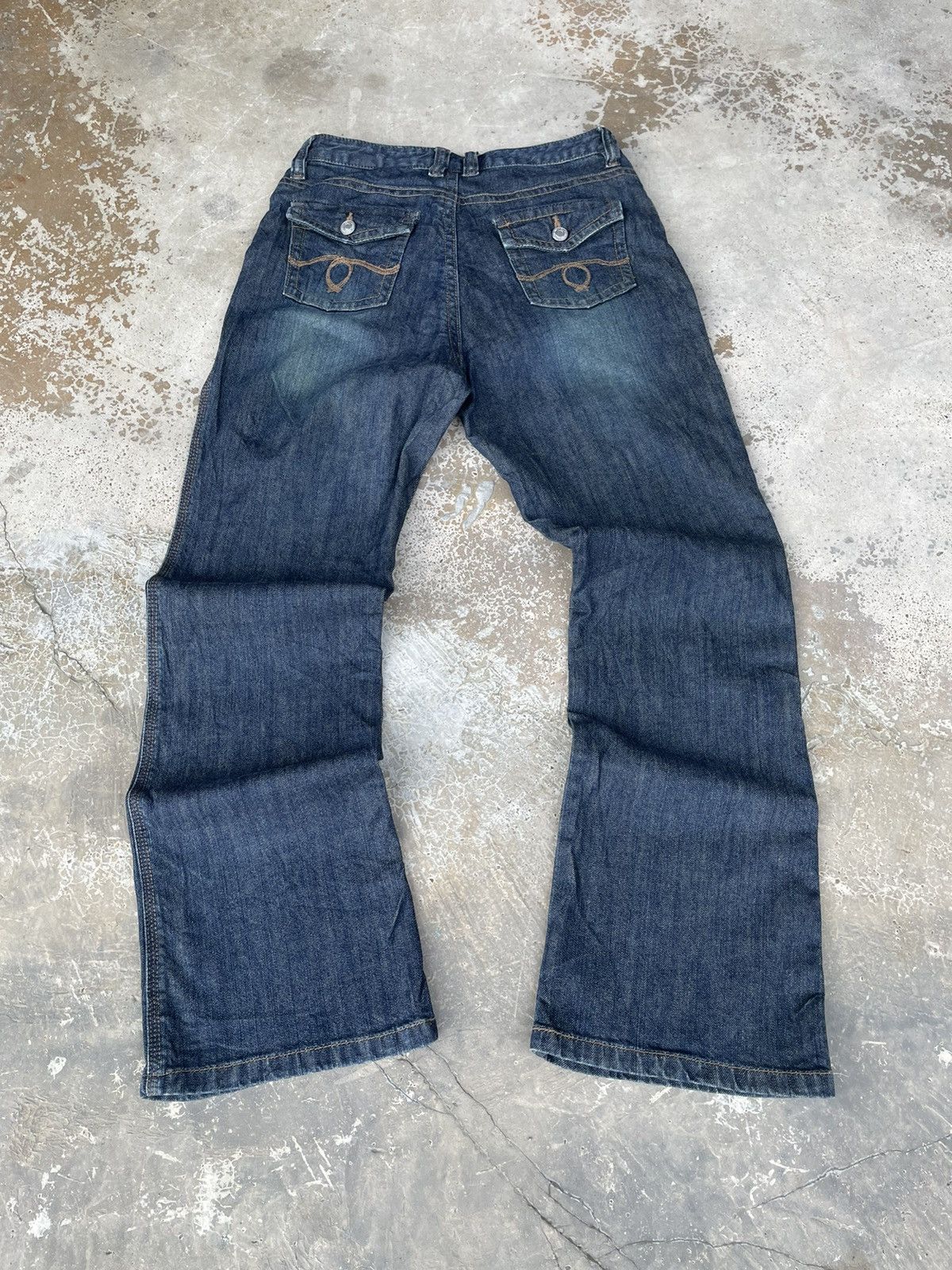 If Six Was Nine Vintage Indigo Blue Denim Flare Jeans Size US 28 / EU 44 - 1 Thumbnail