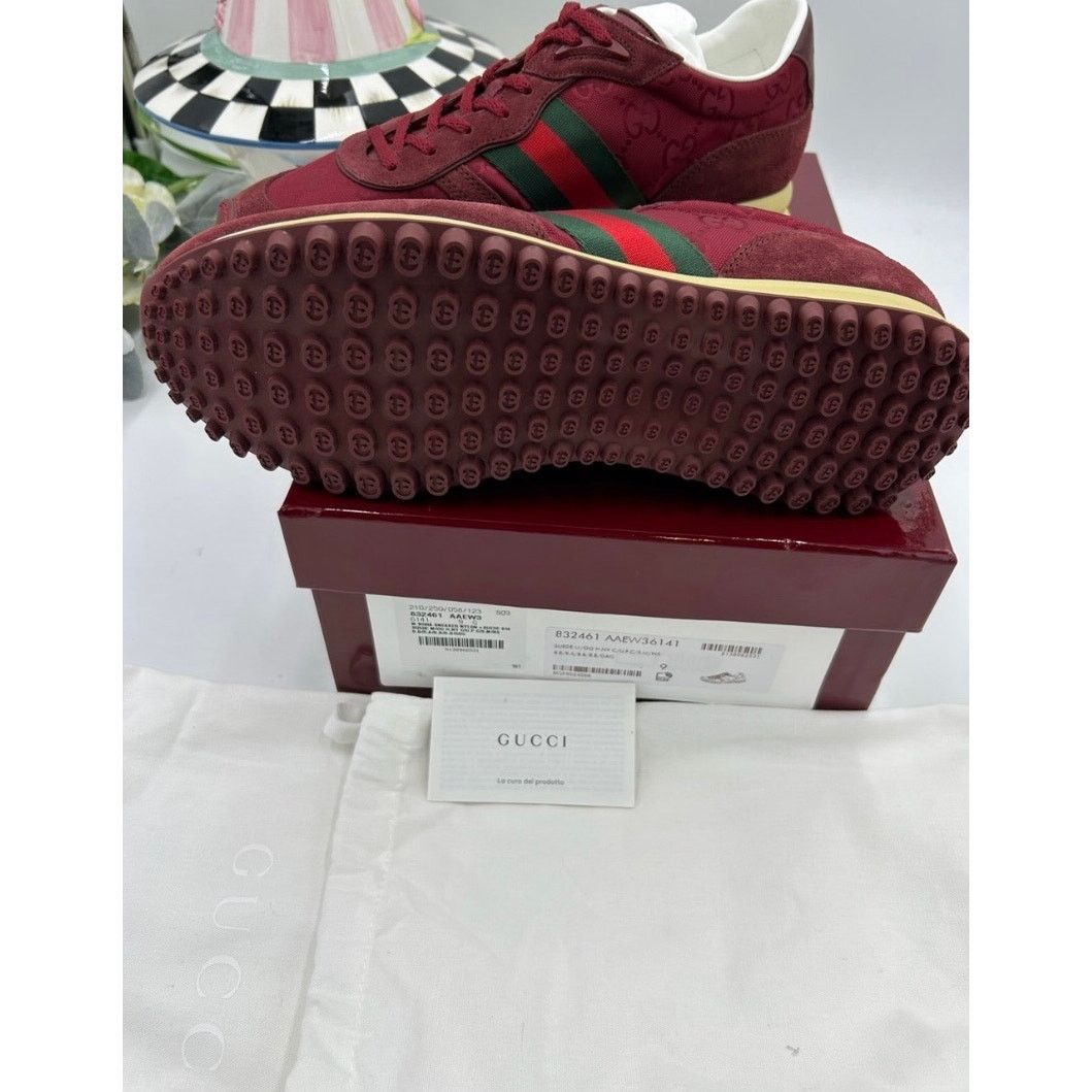Gucci Gucci RE MOTION suede Web stripe sneakers sz 9 fits 9.5 US Size US 9.5 / EU 42-43 - 4 Thumbnail
