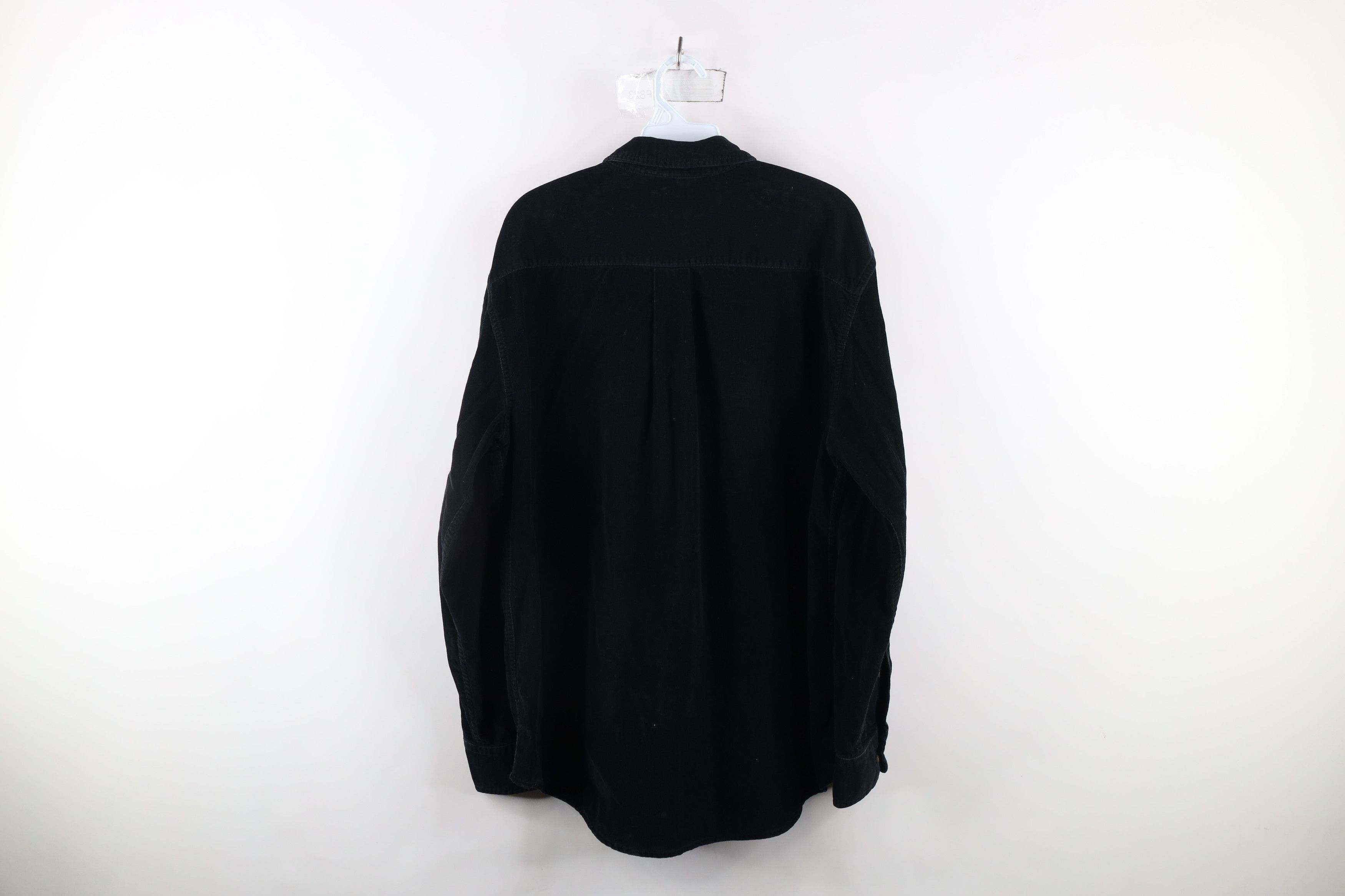 Vintage Vintage 90s Streetwear Collared Button Down Shirt Black Size US L / EU 52-54 / 3 - 6 Thumbnail