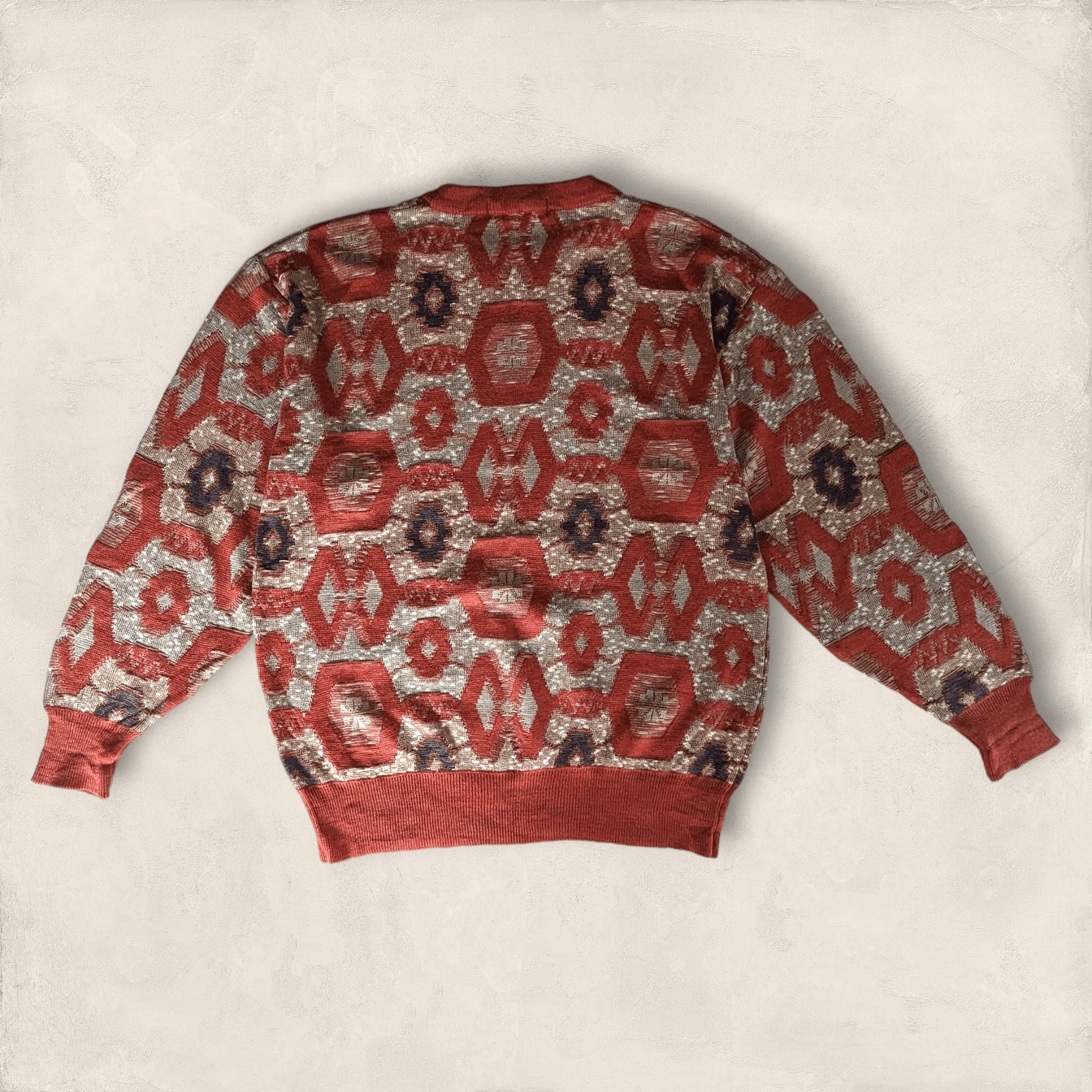 missoni sport vintage burgundy and silver golf sweater