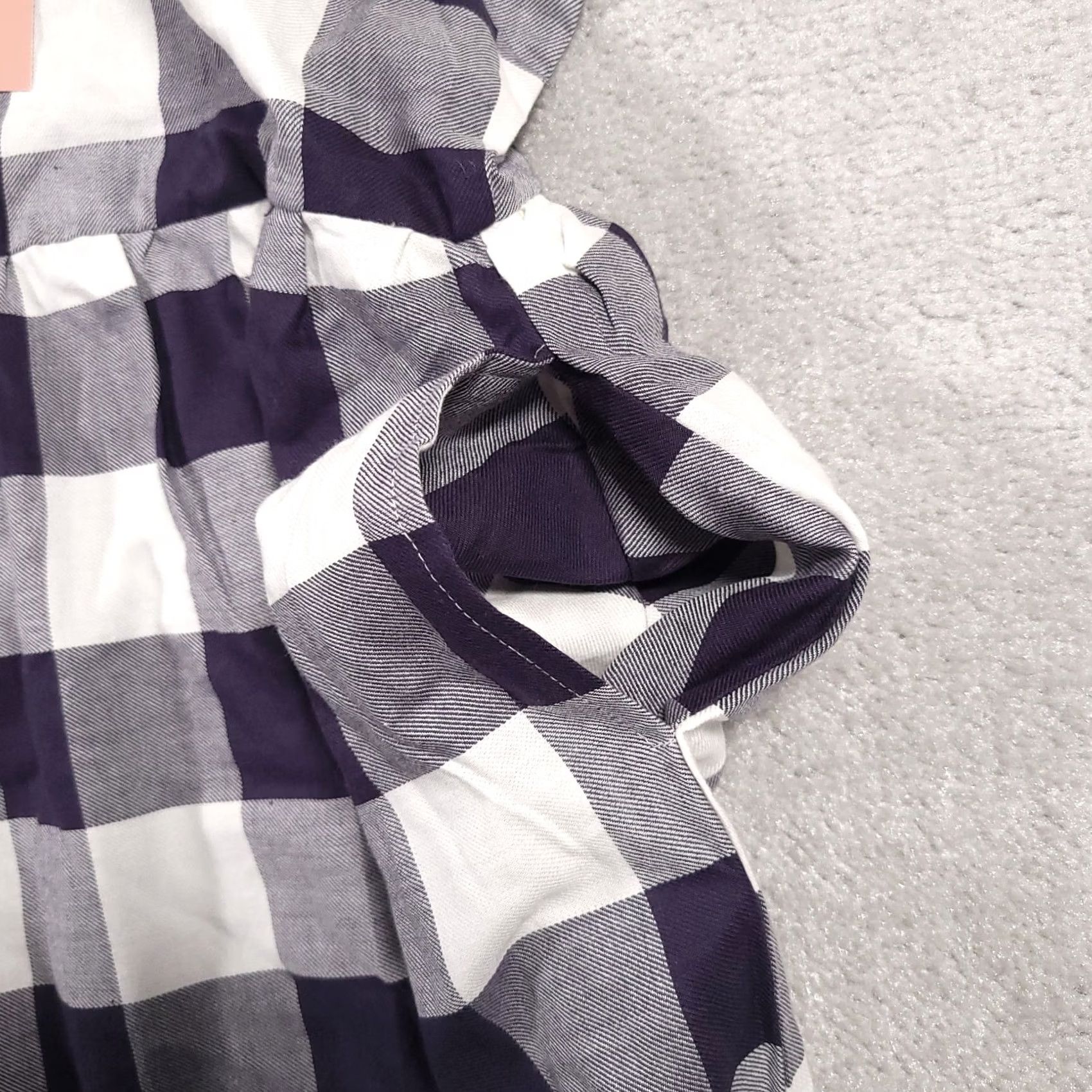 Vintage VINTAGE Evy's Tree Belinda Short Sleeve Knee Length Dress Pockets Womens Large Blue Check Size 36" / US 14 / IT 50 - 4 Thumbnail