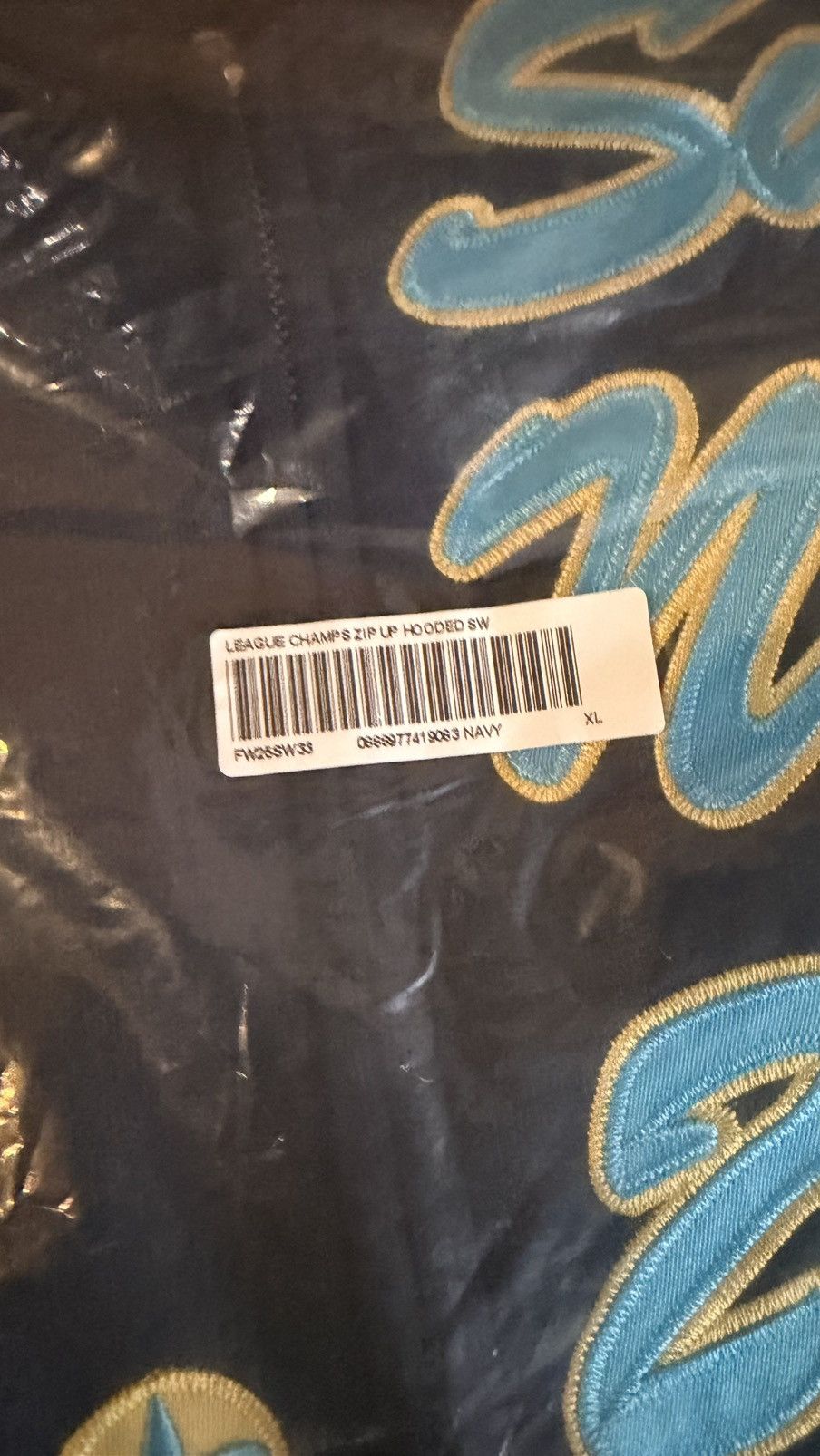 Supreme Supreme League Champs Zipup Hooded sweatshirt (XL) (Blue) Size US XL / EU 56 / 4 - 2 Thumbnail