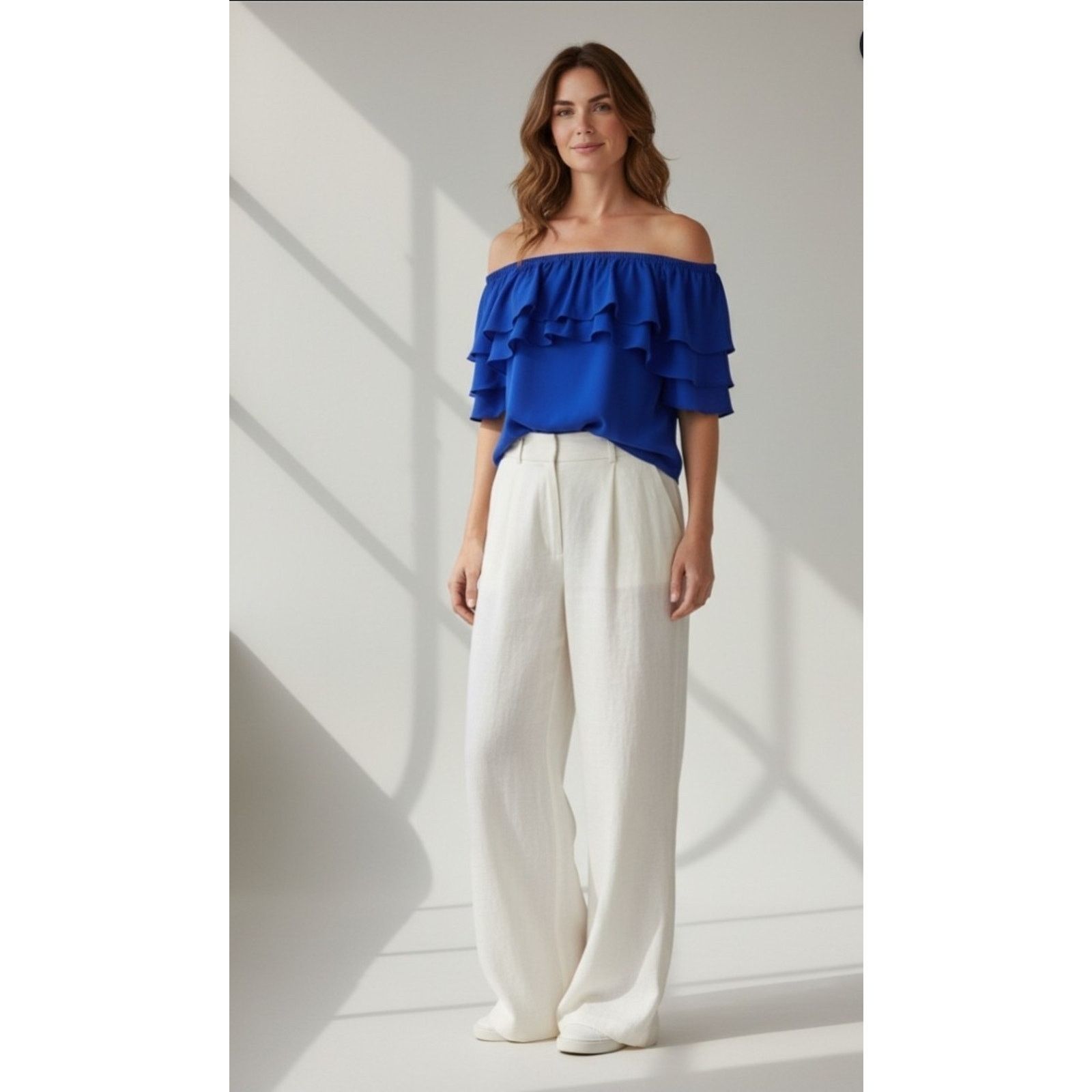 Lilly Pulitzer NWT Lilly Pulitzer Haylee Off The Shoulder Ruffle Top XS Size XS / US 0-2 / IT 36-38 - 5 Thumbnail