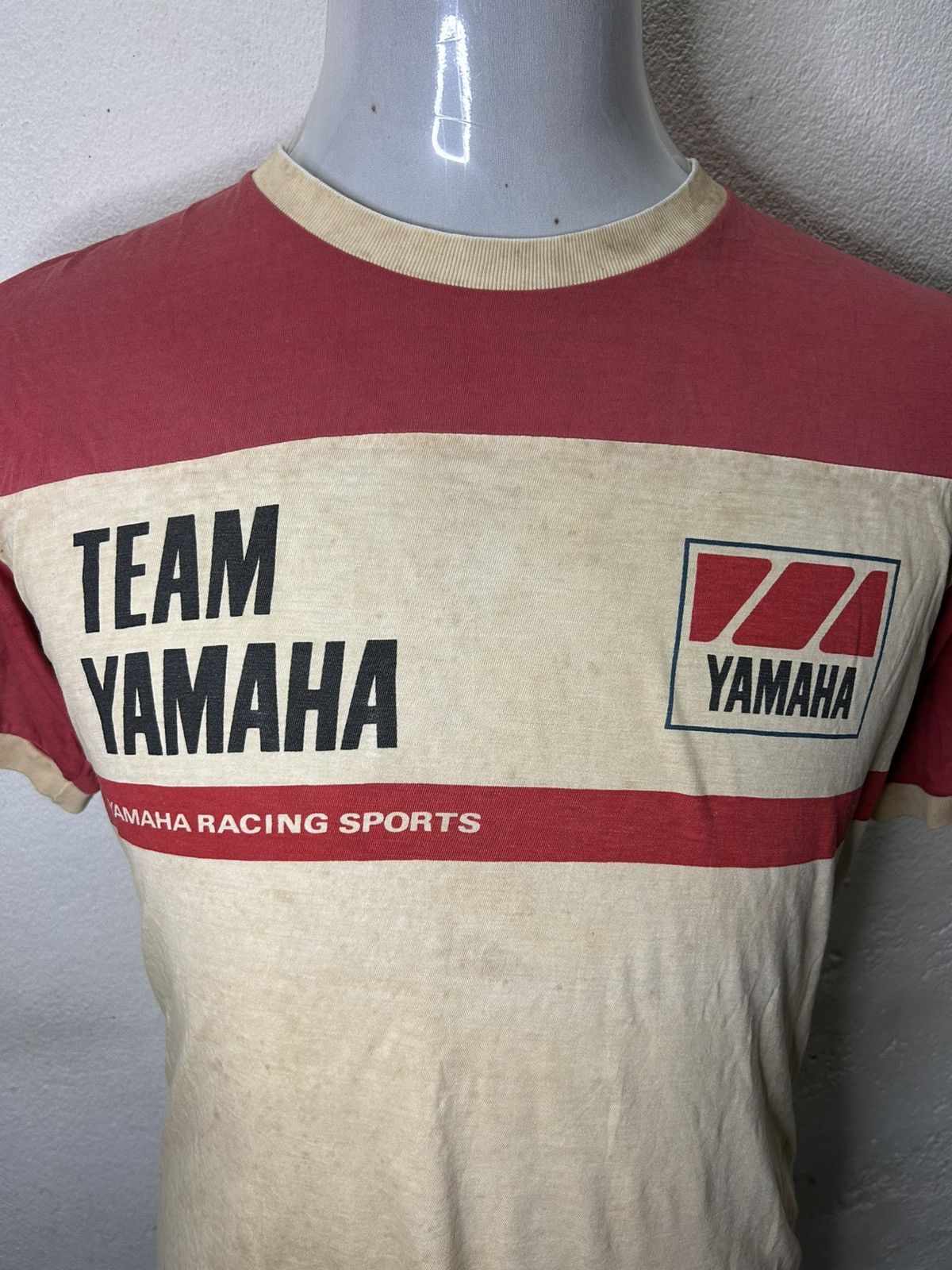 Yamaha Vintage 70s/80s Team Yamaha Racing Sports Ringer T-Shirt Size US XS / EU 42 / 0 - 5 Thumbnail