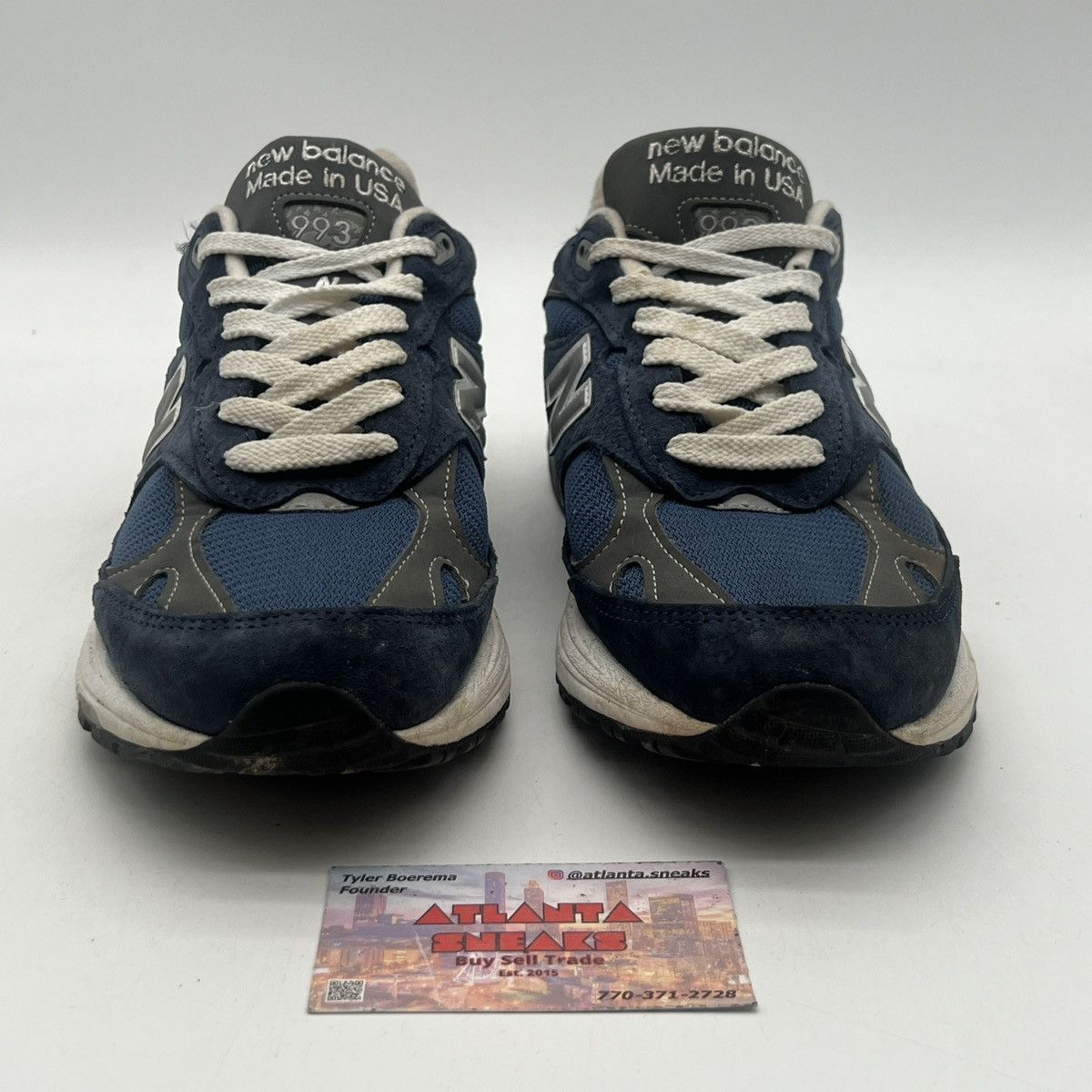 New Balance 993 navy white Size US 9 / EU 42 - 2 Thumbnail