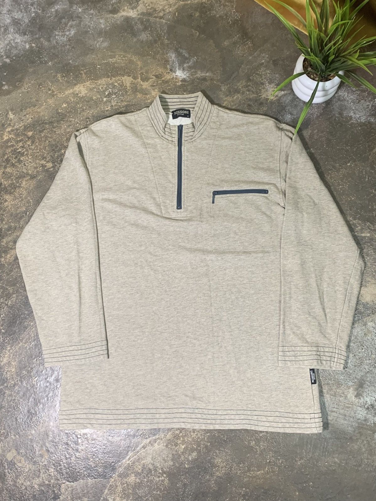 Missoni Rare Vintage Missoni Intimo Quarter Zip Size US M / EU 48-50 / 2 - 1 Thumbnail