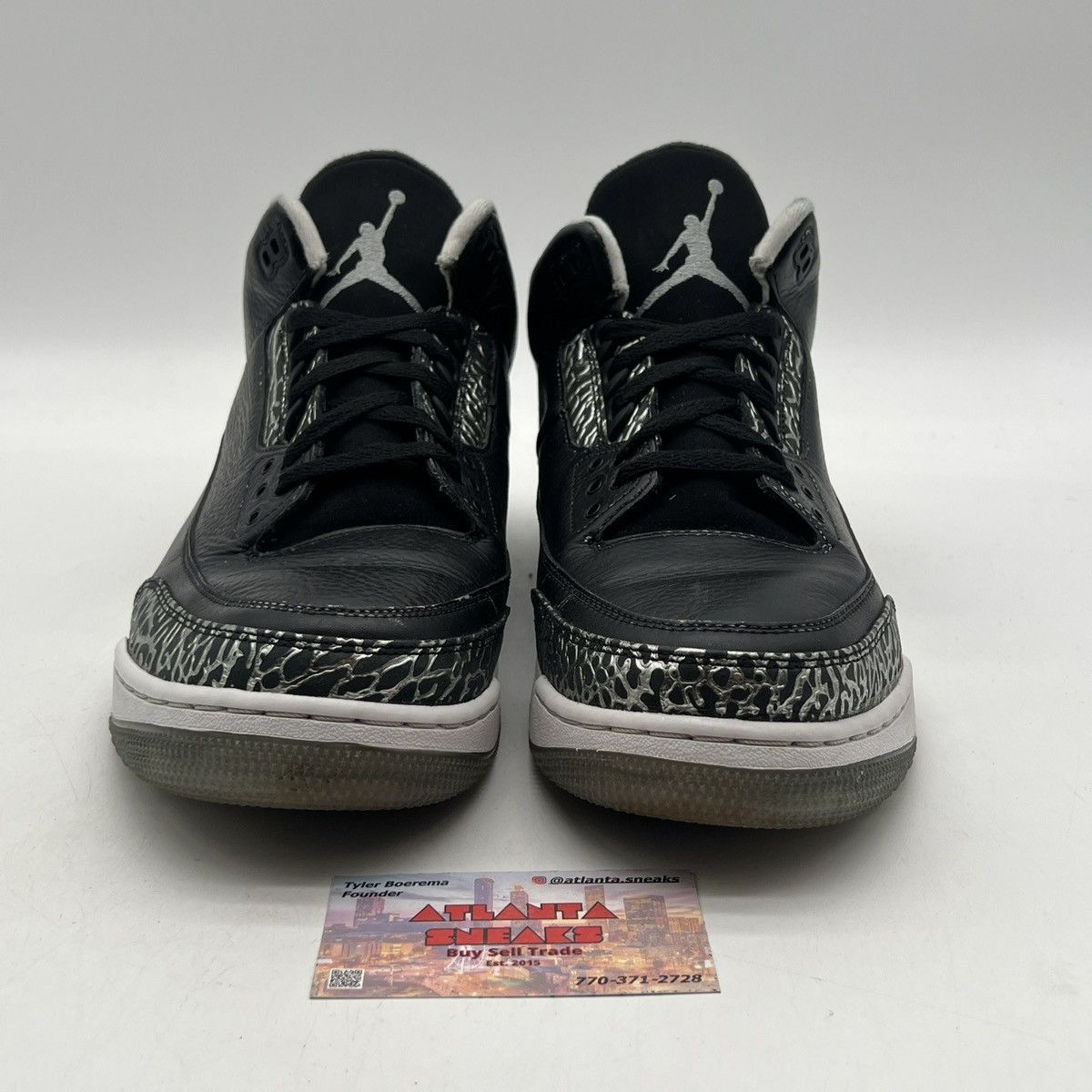 Jordan Brand Air Jordan 3 wolf grey customs Size US 13 / EU 46 - 2 Thumbnail