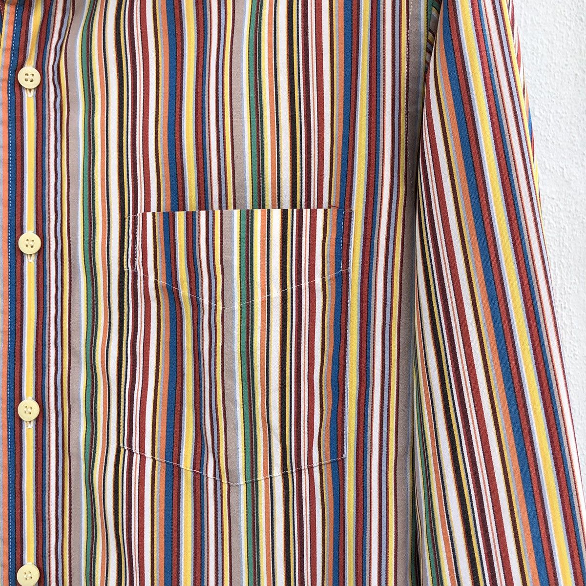 Paul Smith Paul Smith Mens Multicolor Signature Stripe Long Sleeve Size US L / EU 52-54 / 3 - 5 Thumbnail