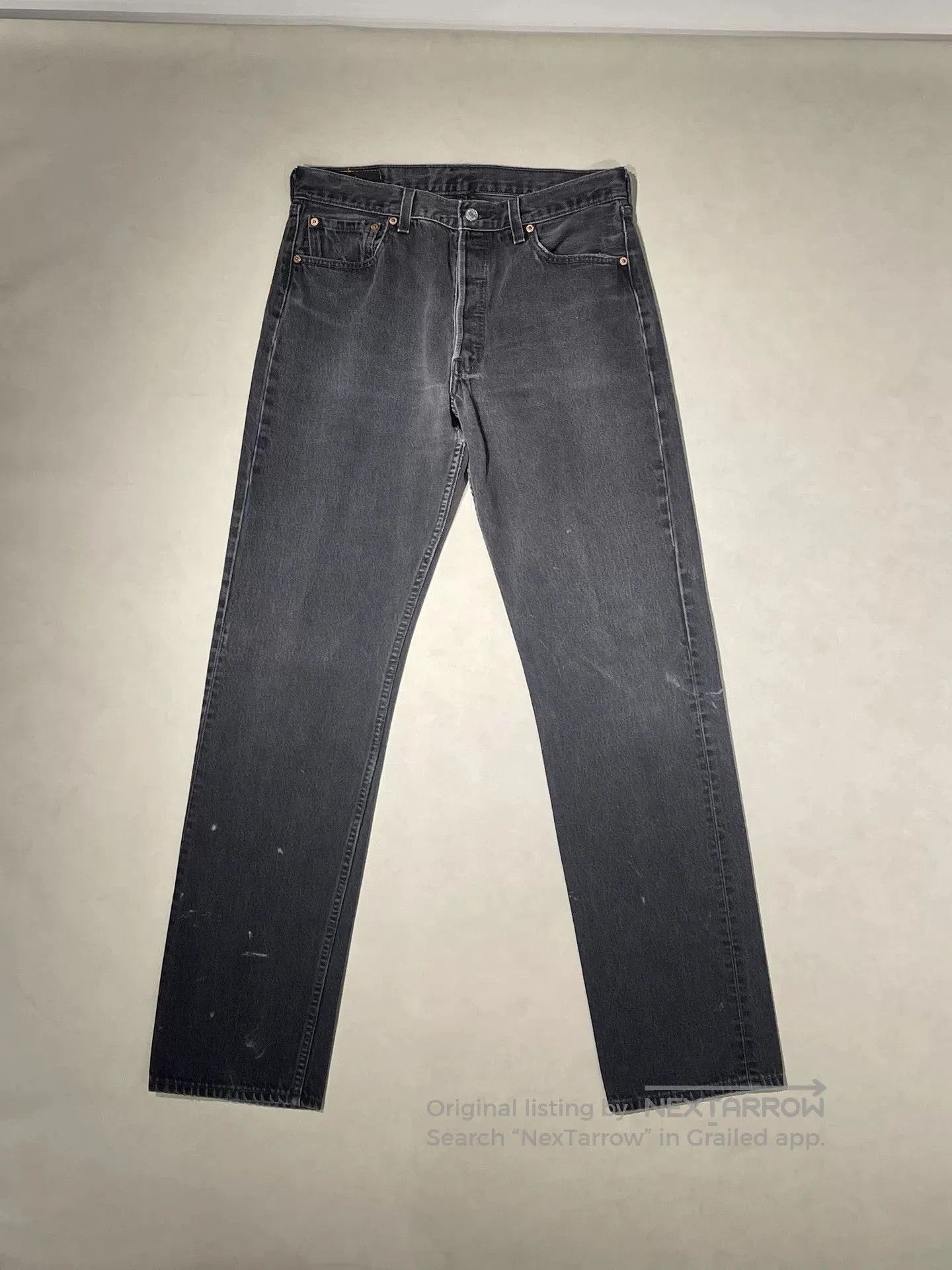 Levi's LEVI'S 501 Straight Black Gray Jeans. Size US 34 / EU 50 - 1 Thumbnail