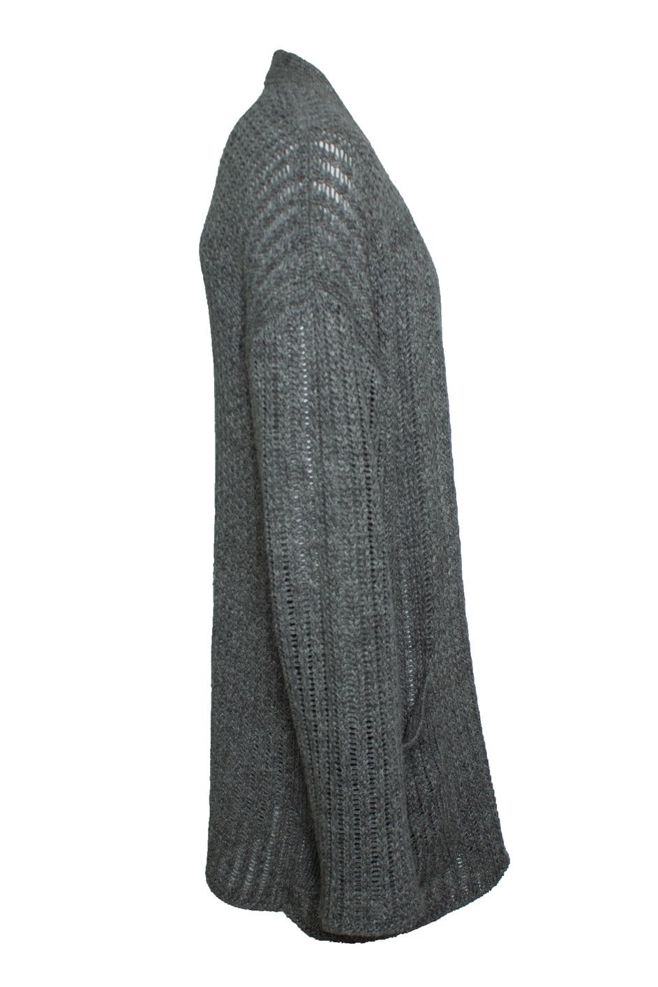 Mr P. Mr.P., Knitted cardigan with pockets in grey Size US XL / EU 56 / 4 - 2 Thumbnail