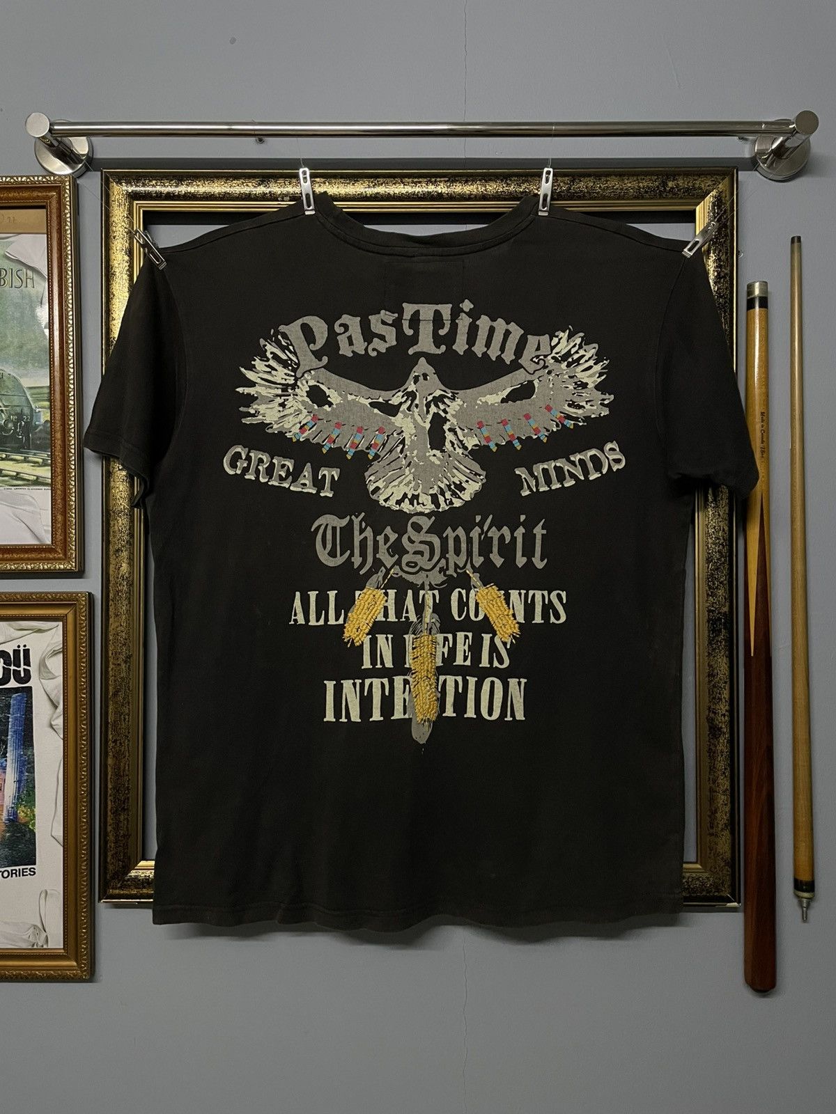 Designer × Japanese Brand × Vintage 90 Japan Strange Heaven Past Time Spirit Embroidery Sunfaded Size US L / EU 52-54 / 3 - 1 Thumbnail