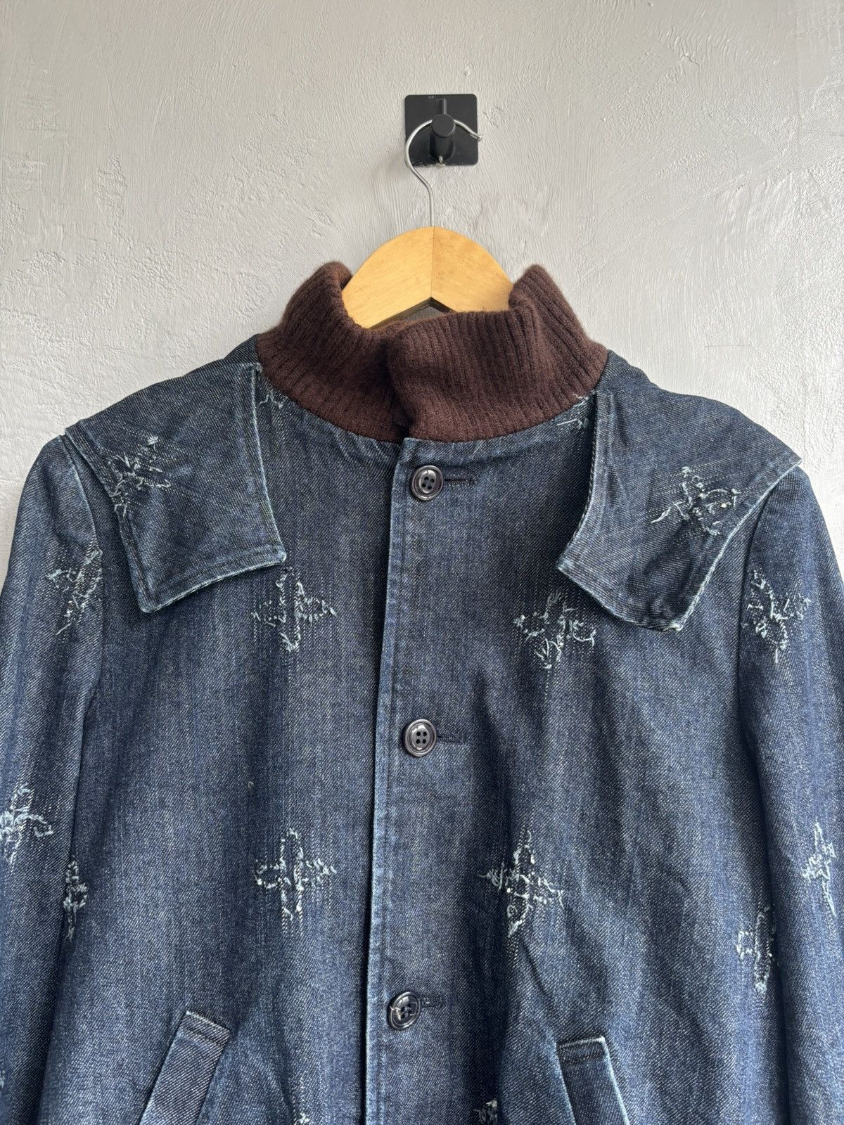 Issey Miyake I.S by Sunao Kuwahara Embroidered Denim Bomber Size US M / EU 48-50 / 2 - 4 Thumbnail