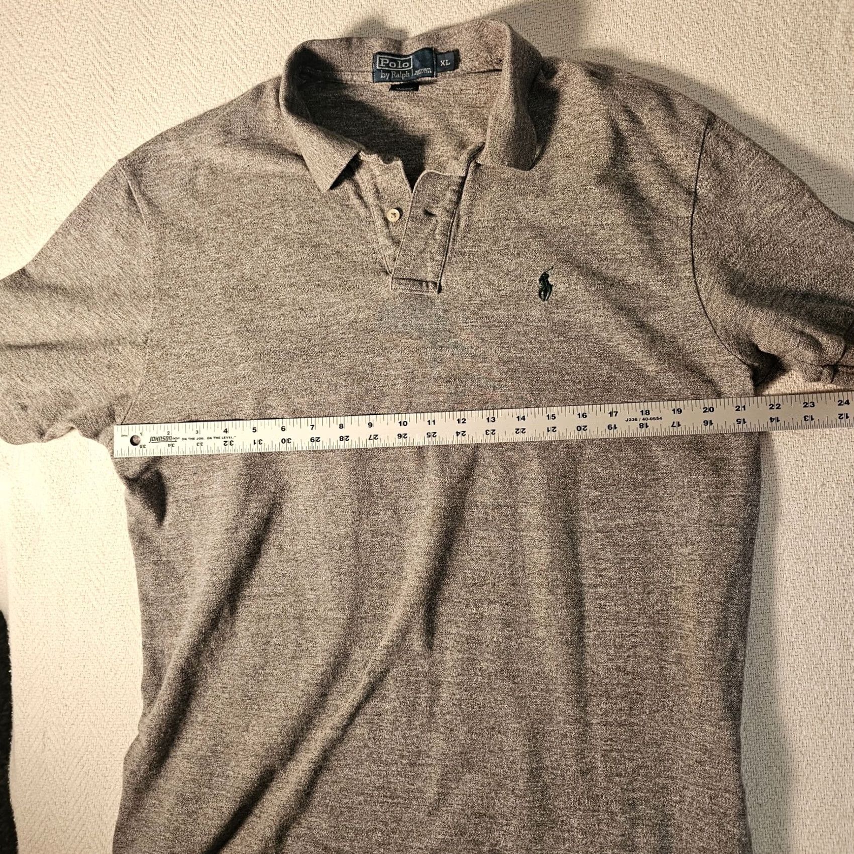 Polo Ralph Lauren Polo by Ralph Lauren Polo Men's Gray Short Sleeve Cotton Casual Shirt XL Logo Pony Embroidered Button Up Polo Shirt Size US XL / EU 56 / 4 - 5 Thumbnail